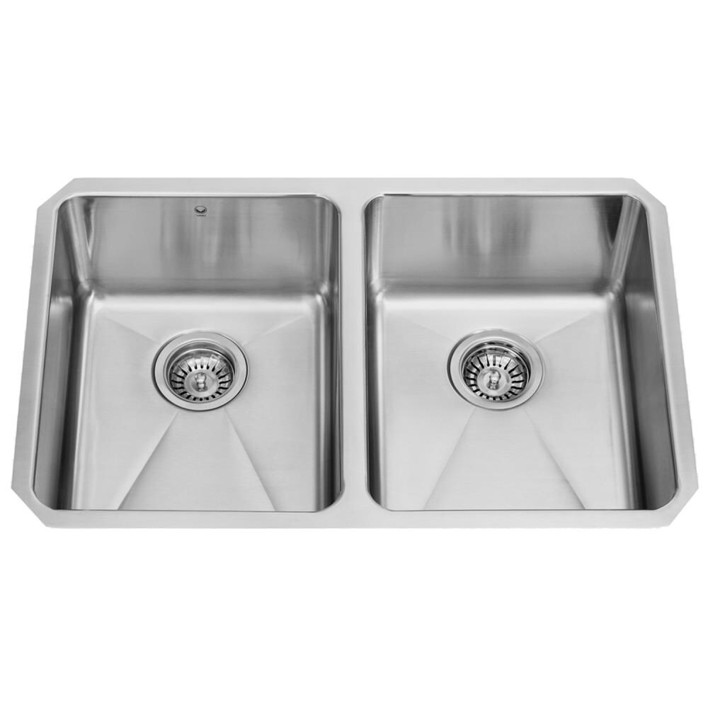 Vigo Undermount 185 In X 2925 In Stainless Steel Double Equal Bowl Stainless Steel Kitchen 8844