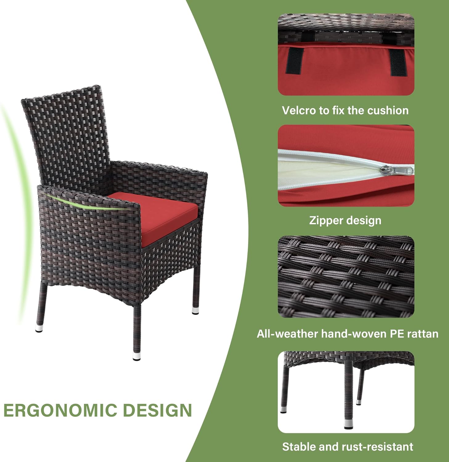 ALAULM LS-DT55-RED Patio-Dining-Sets - View #3