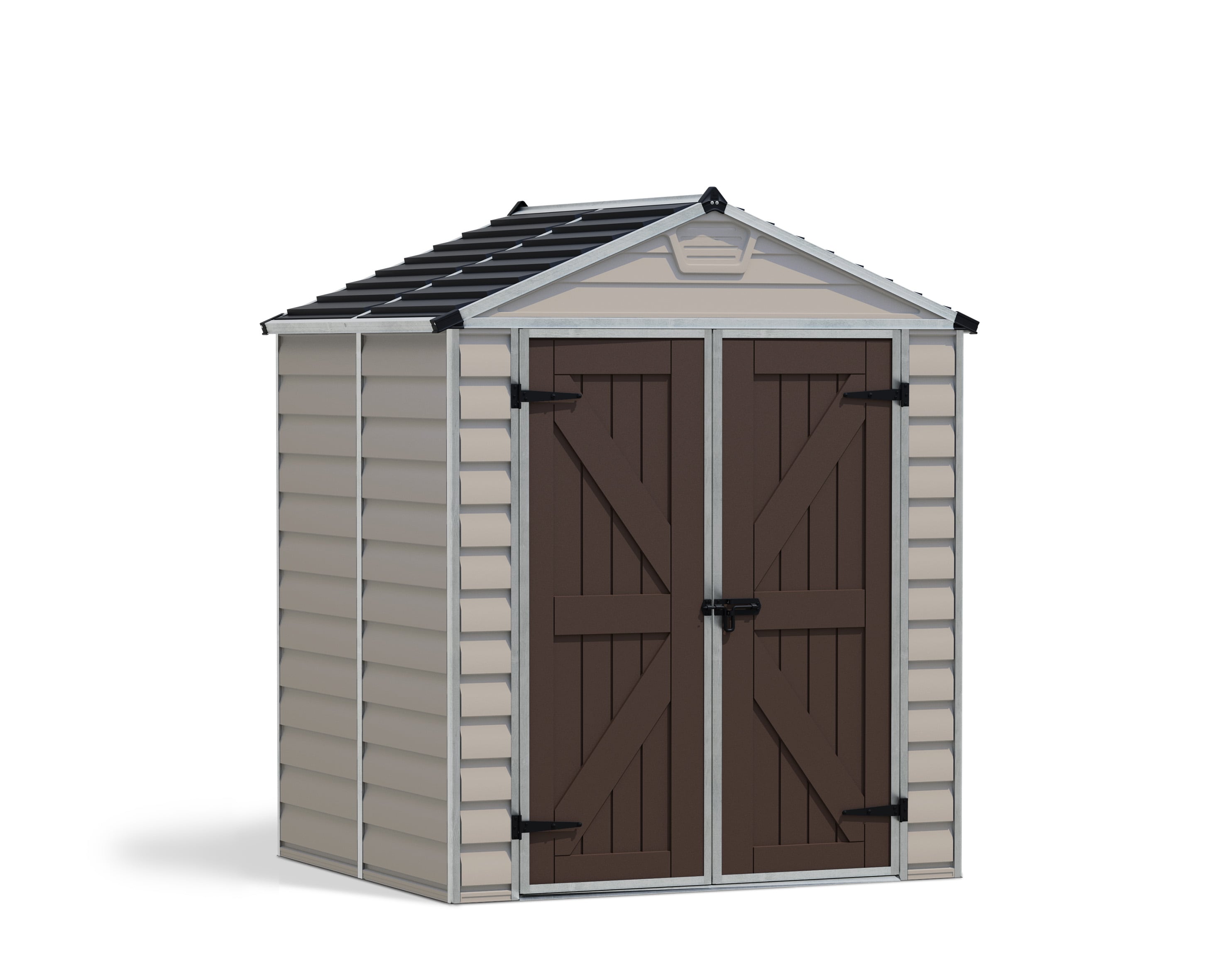 Canopia by Palram 703388 6-ft x 5-ft Skylight Brown Gable Resin Storage Shed (Floor Included)