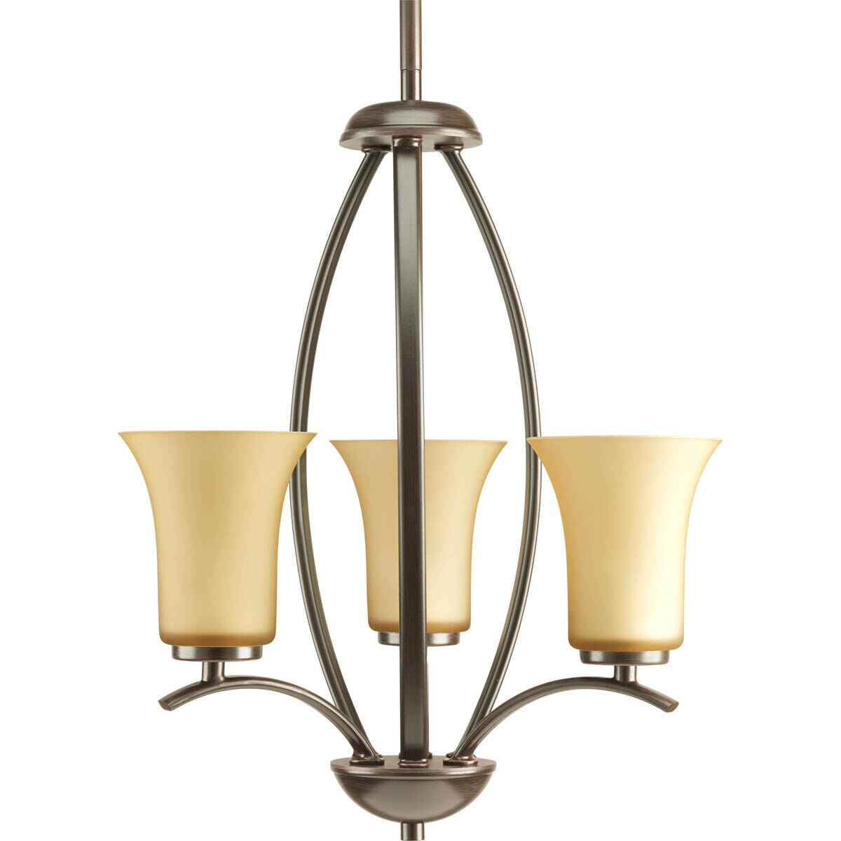Progress Lighting P3587-20 Joy 3 -Light Antique Bronze Transitional For Use in Bedrooms, Dining Rooms, Foyers, Kitchens, Living Rooms Chandelier