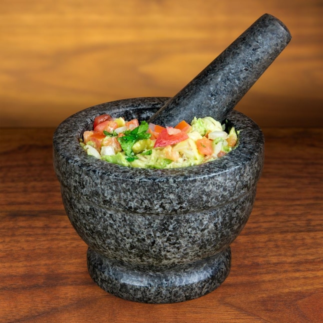 Taco Tuesday TTMP5GRNT Mortar and Pestle Set Granite - Gray/Silver Kitchen  Tool for Fresh Salsa, Guacamole, and More - Superior Grinding for Avocados,  Spices, and Nuts in the Kitchen Tools department at