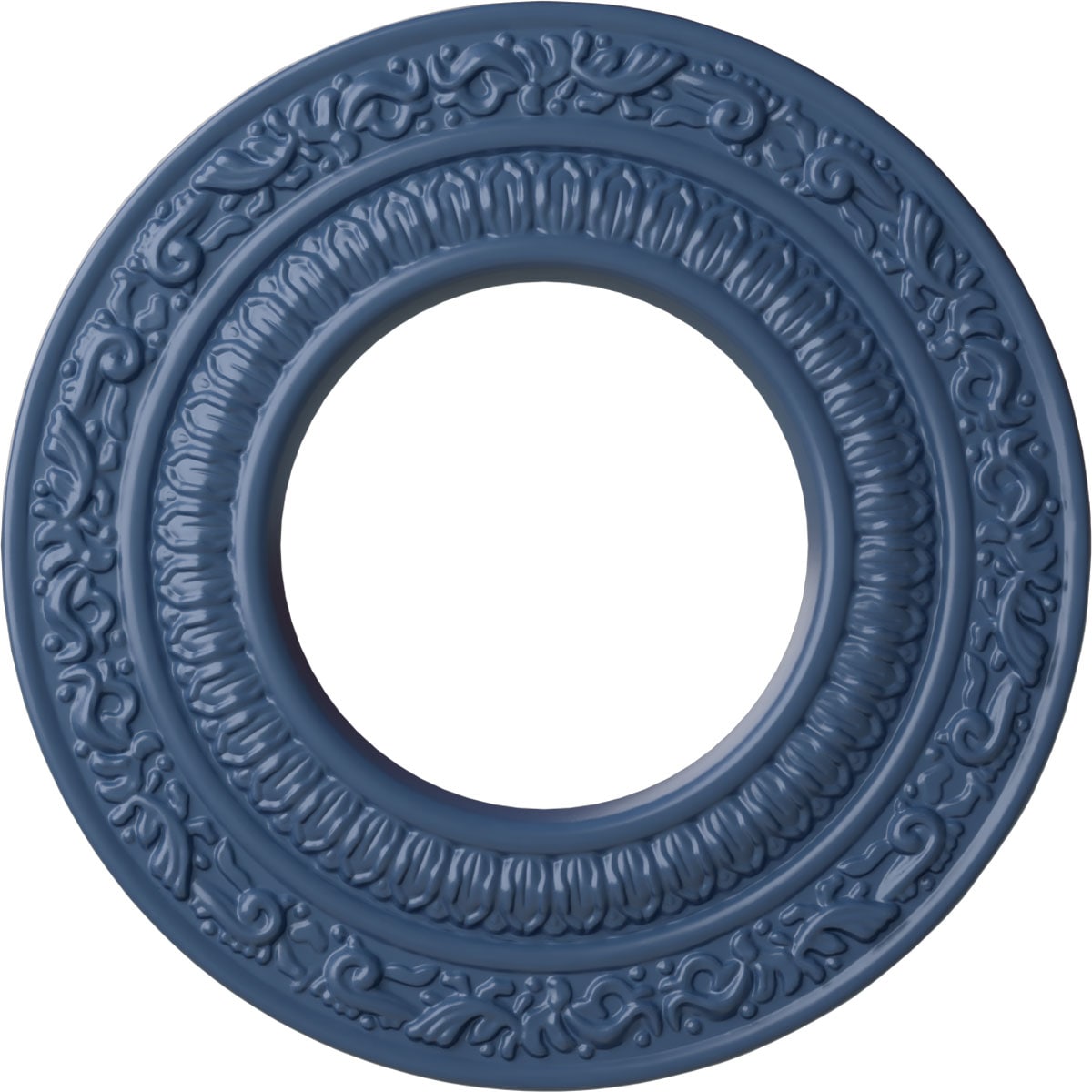 Ekena Millwork CM08ADAMF Andrea 8.125-in W x 8.125-in L Painted Americana Polyurethane Whole Ceiling Medallion