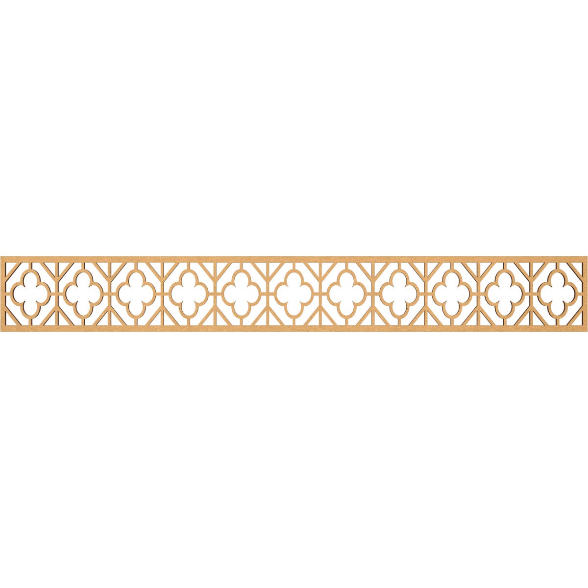Ekena Millwork MLDA06X46HAZMF Hazelton Fretwork Flat Trim 6-in x 3.86-ft Brown Unfinished 2157698 Pierced Wall Panel Moulding