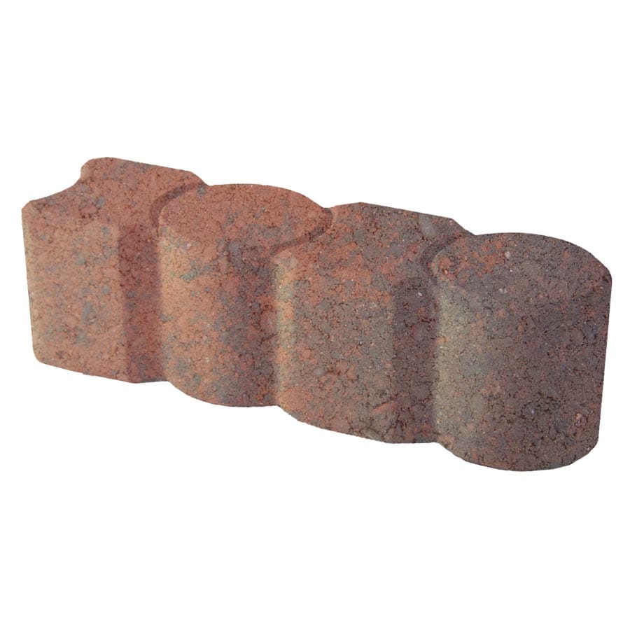 Geometric 12-in L x 3-in W x 3-in H Red/Charcoal Concrete Straight Edging Stone | - Lowe's LS2112RCH