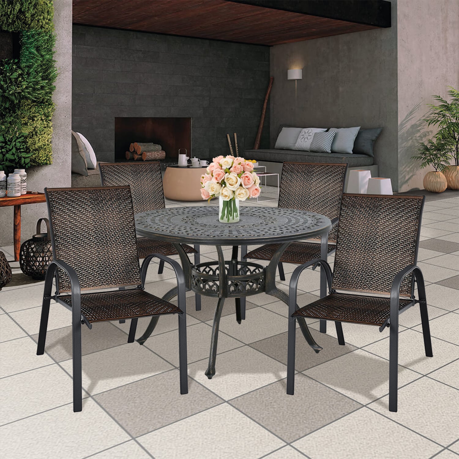 WELLFOR TDG10511CF-6 Patio-Chairs - View #8