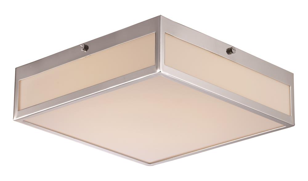Lucid Lighting LED-30066 PC 1 -Light 12-in Polished Chrome Flush Mount Light