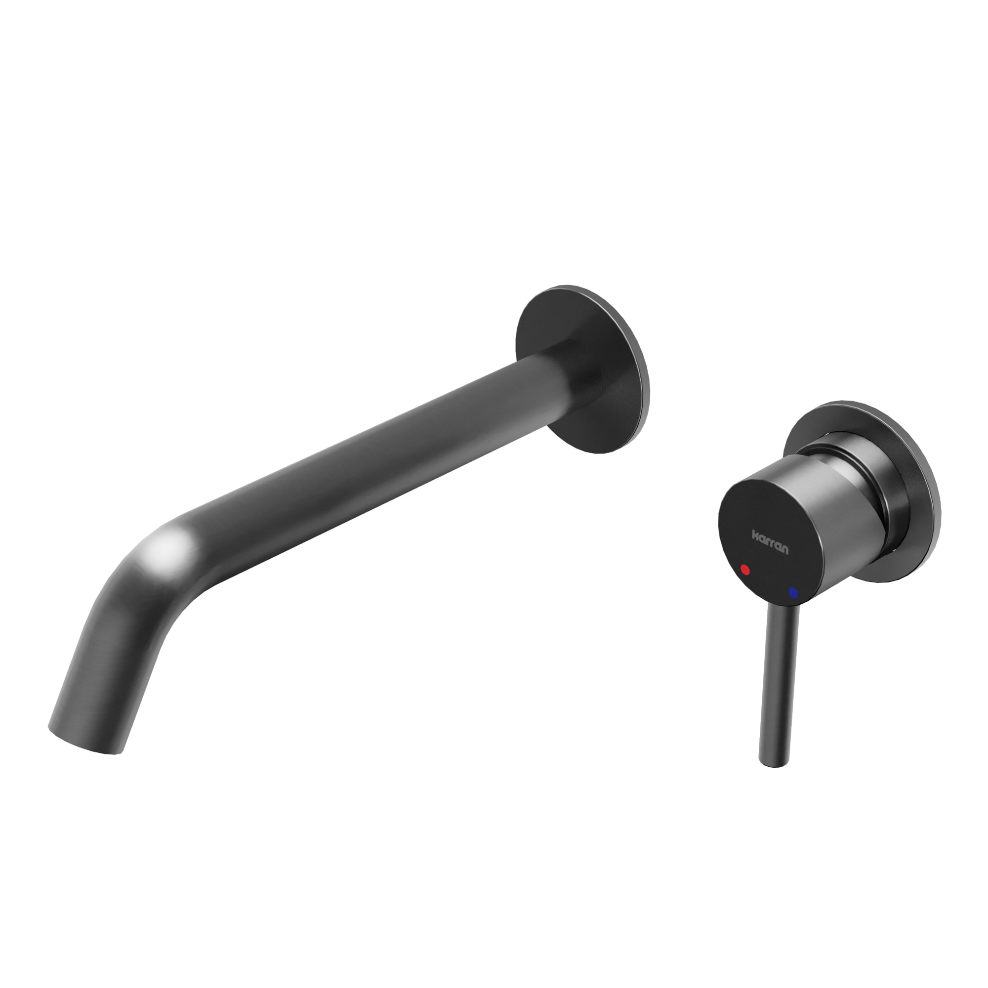 Karran KBF610GG Grantham Gunmetal Grey Wall-mount 1-handle WaterSense Low-arc Residential Handle Bathroom Sink Faucet