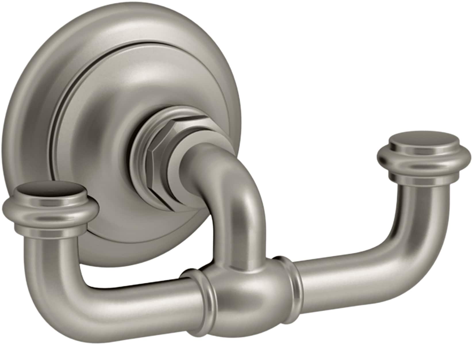 KOHLER Composed Vibrant Titanium Double-Hook Wall Mount Towel Hook in the Towel  Hooks department at