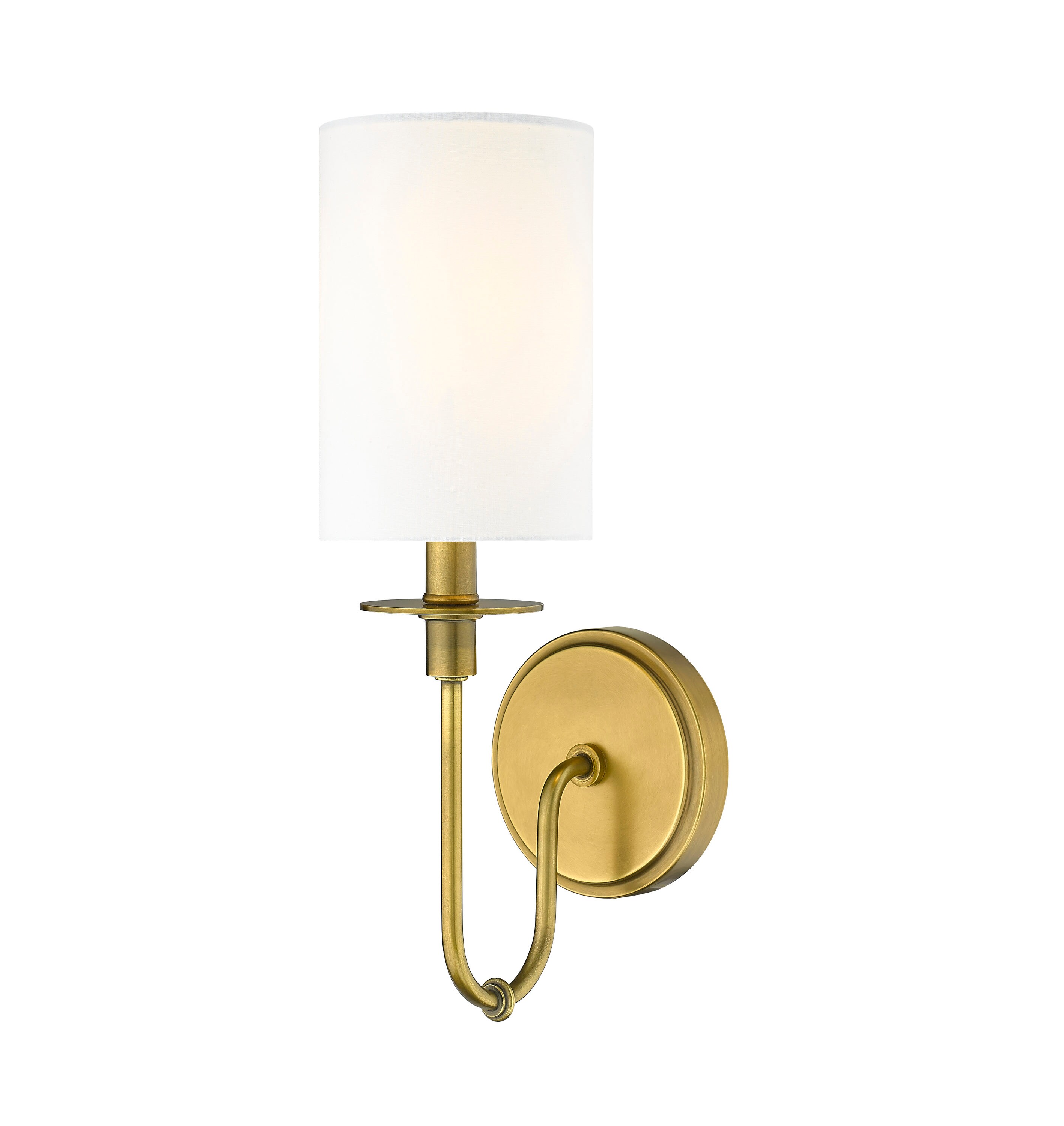 Z-Lite Ella 5-in W 1-Light Rubbed Brass Modern/Contemporary Wall Sconce ...