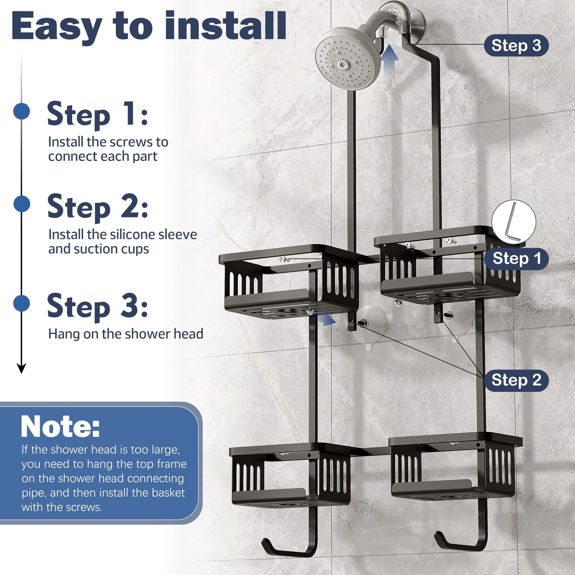 Afoxsos LAF0427S17 Hanging-Shower-Caddies - View #5