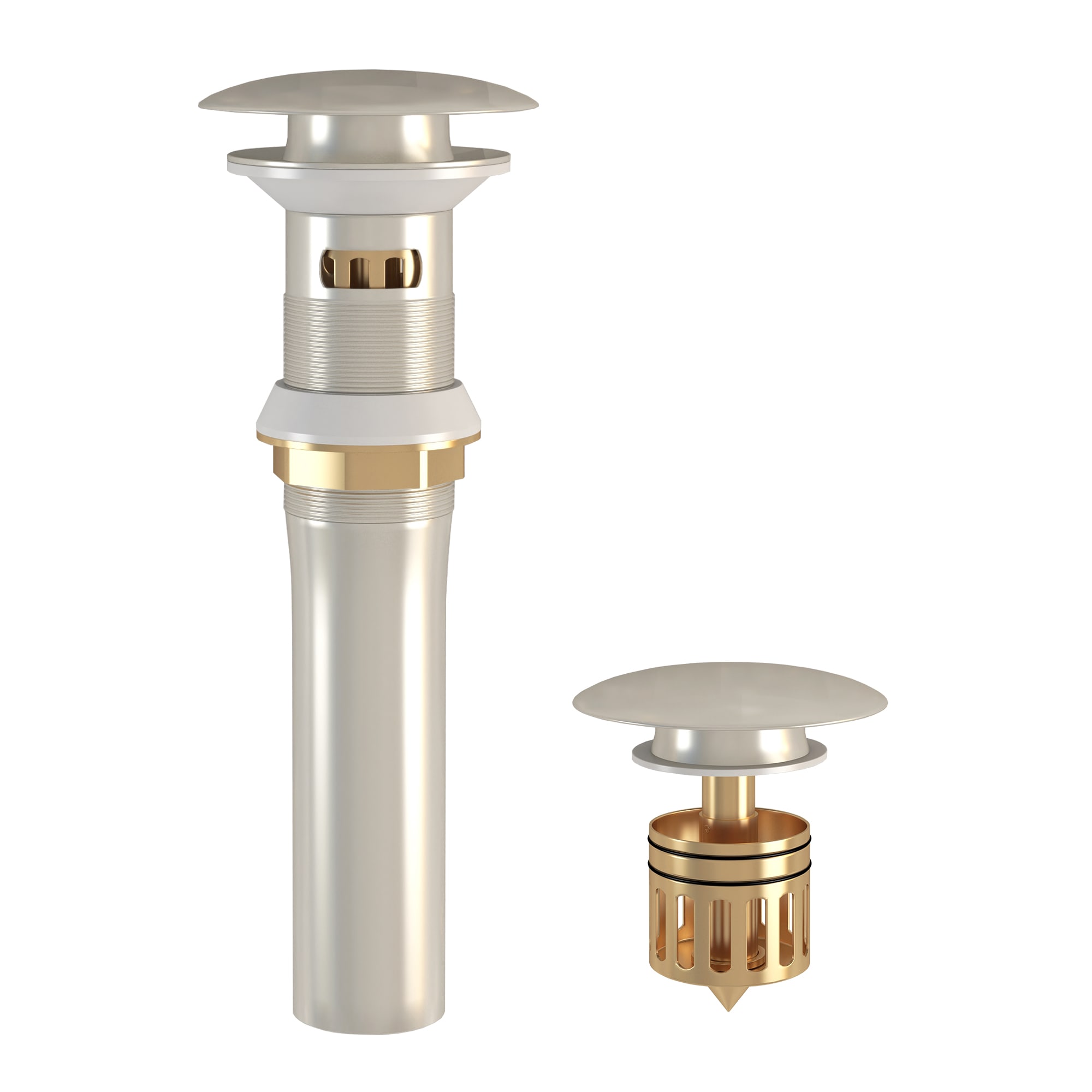 Ayna Decors APU30101BN 301 Brushed Nickel Bathroom Sink pop up drain