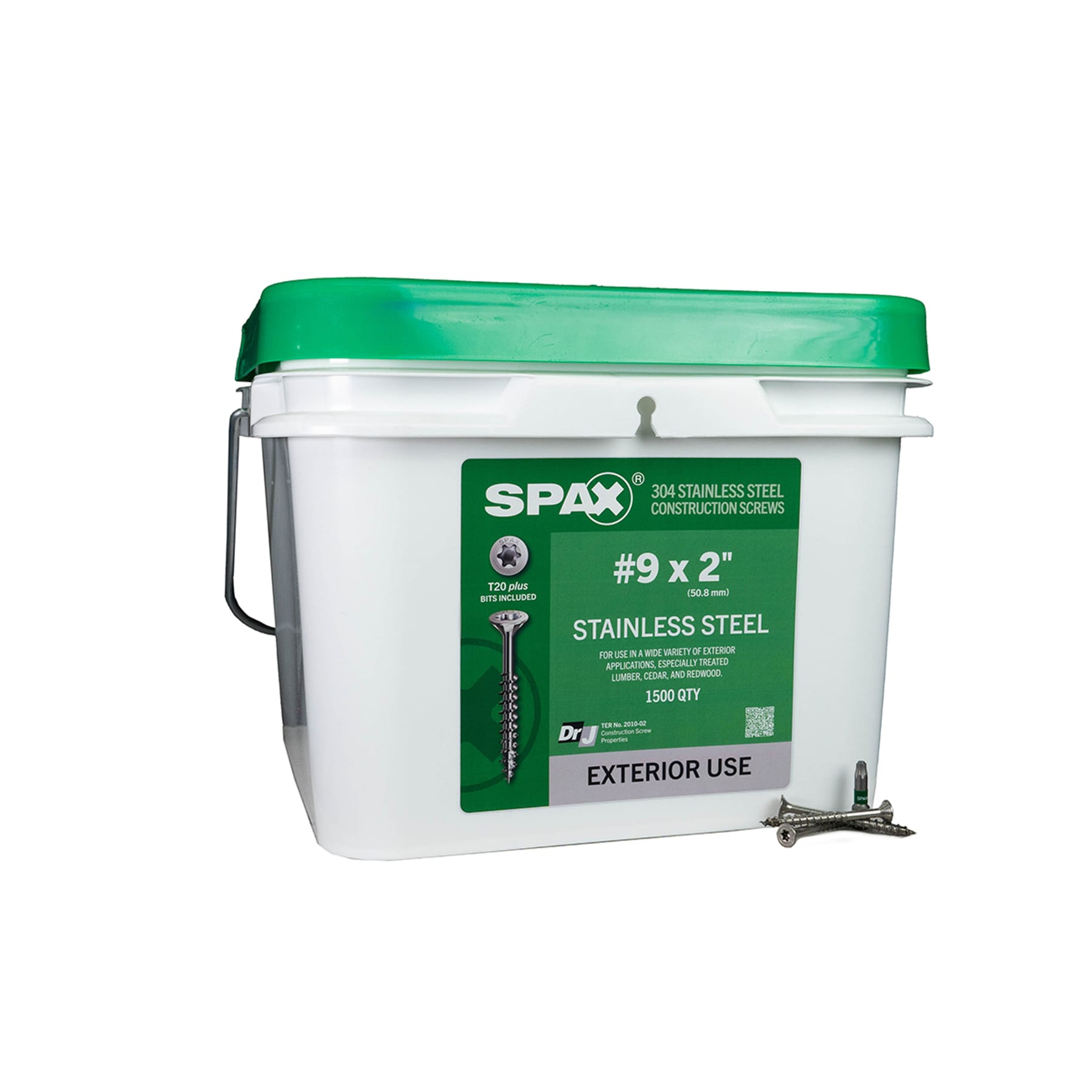 SPAX 3197000450500 304 Stainless Steel #9 x 2-in Stainless steel Exterior Wood screws ( 1500 -Per Box )