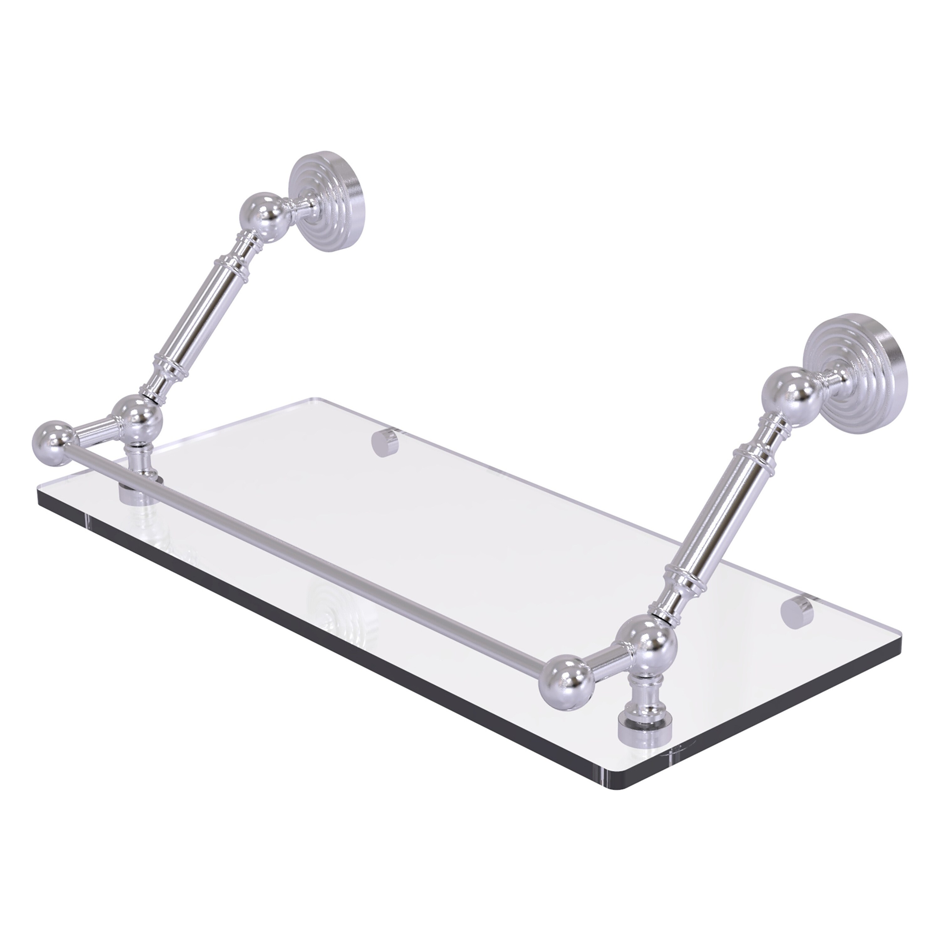 Allied Brass WP-1-18-GAL-SCH Waverly Place Satin Chrome Wall mount Bathroom Shelf ( 18-in x 7.3-in x 8-in )