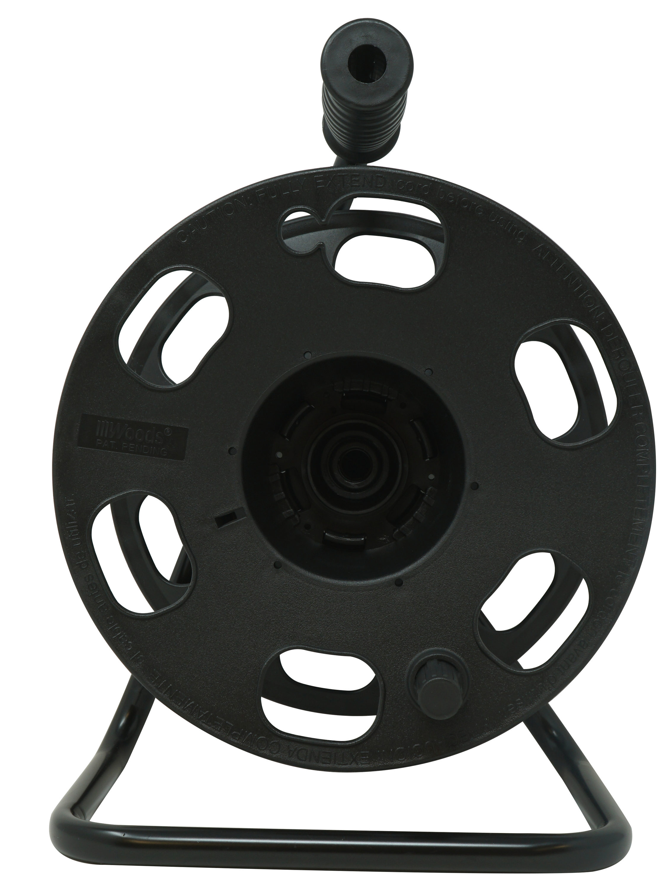 Southwire Metal Extension Cord Reel Stand In Black in the