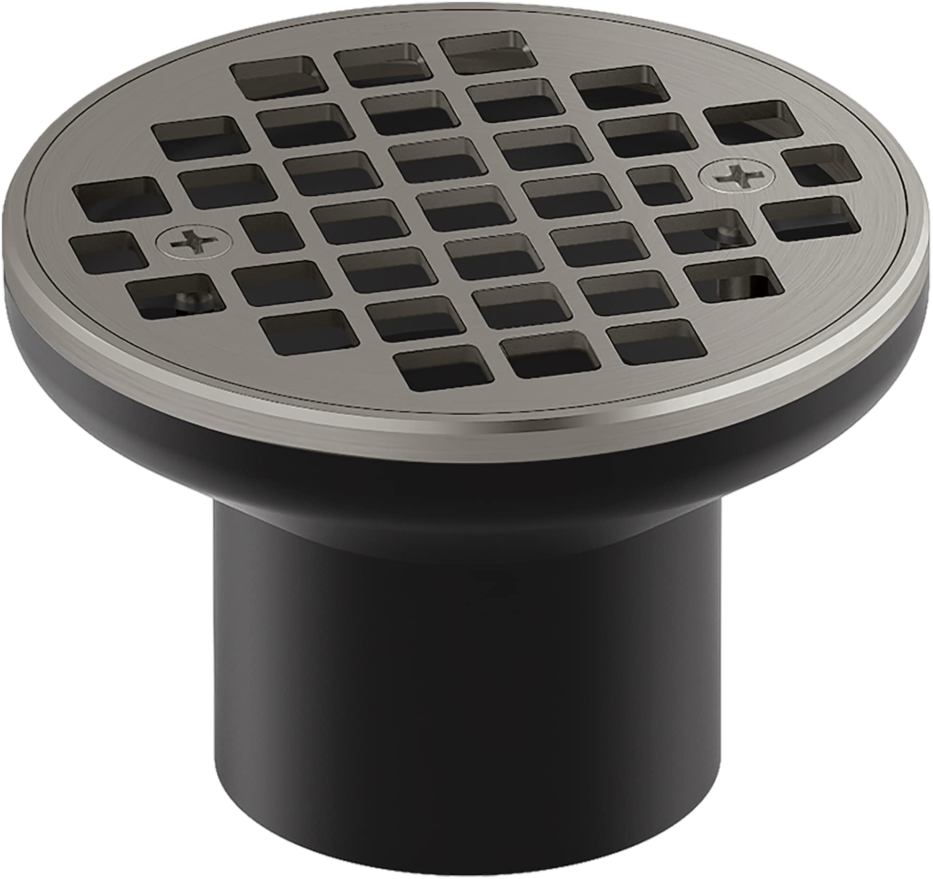 KOHLER K-22666-BN Clearflo 2-in Vibrant Brushed Nickel Round Brass Tile Shower Drain