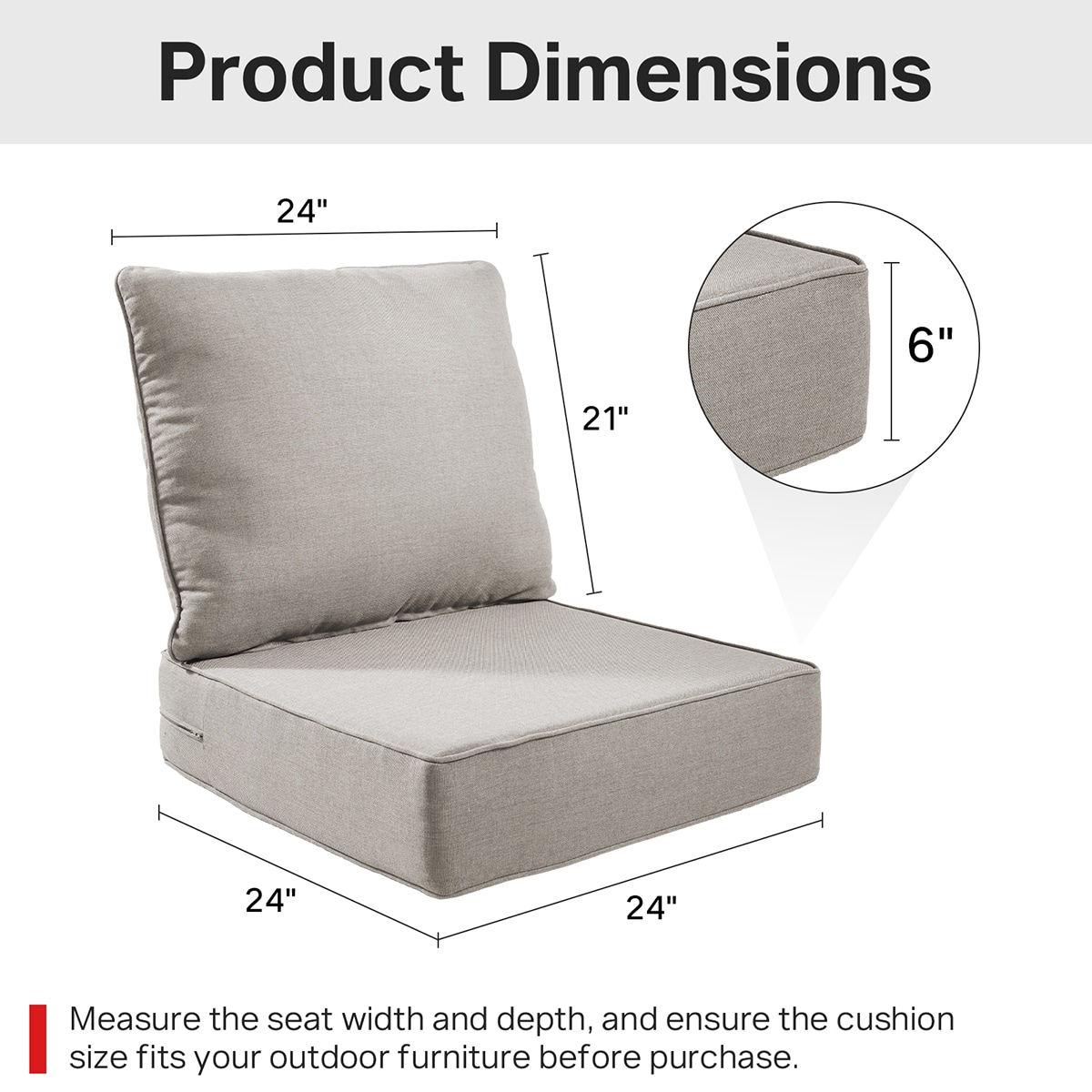 Rilyson FSZBDJH006-2 Patio-Furniture-Cushions - View #4