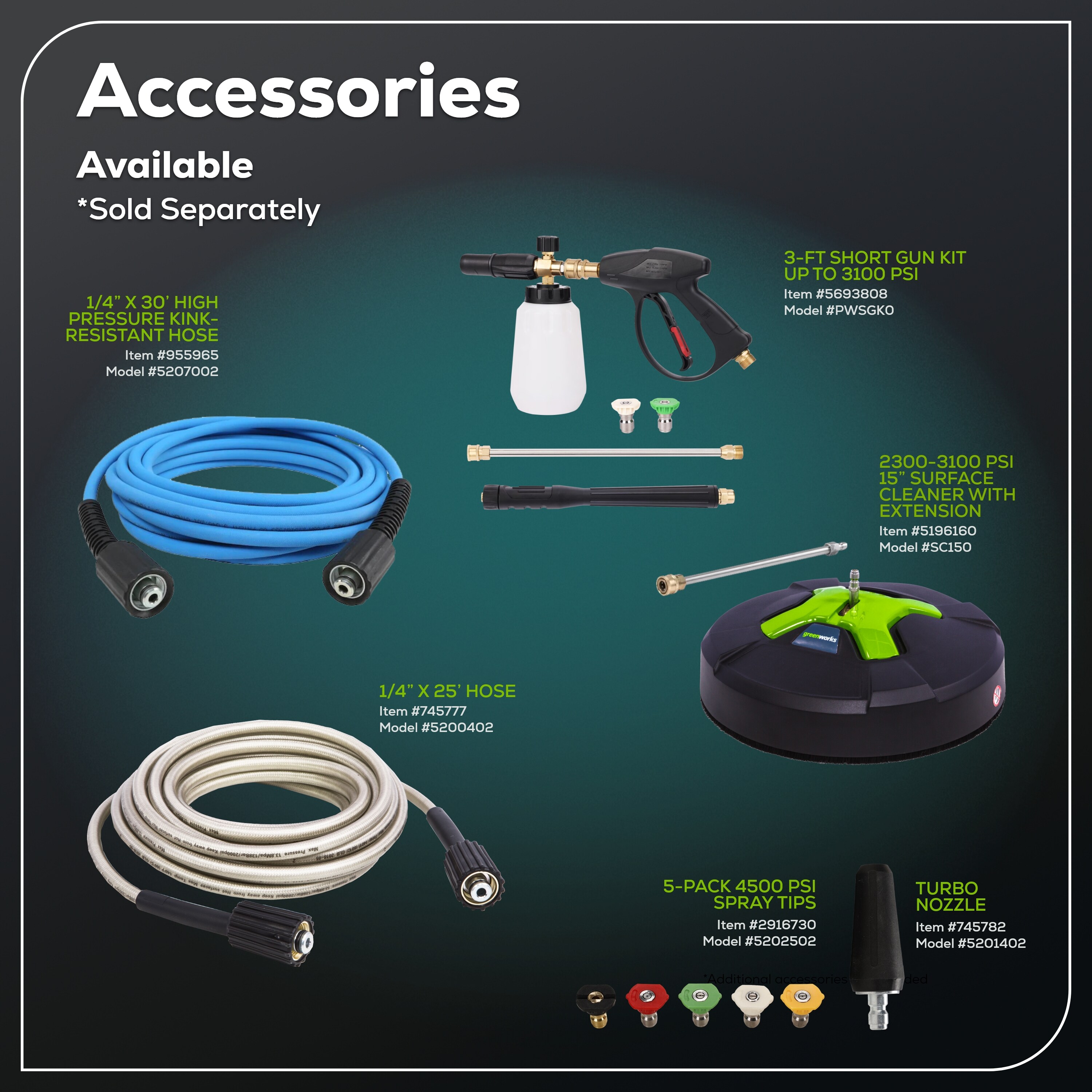 Greenworks 5201502 Pw-Nozzles-And-Swivels - View #7