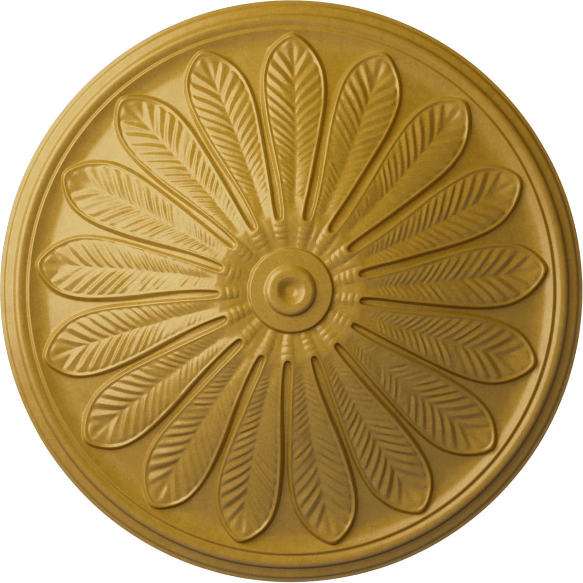 Ekena Millwork CM25BRIGS Brontes 25.5-in W x 25.5-in L Painted Iridescent Gold Polyurethane Whole Ceiling Medallion