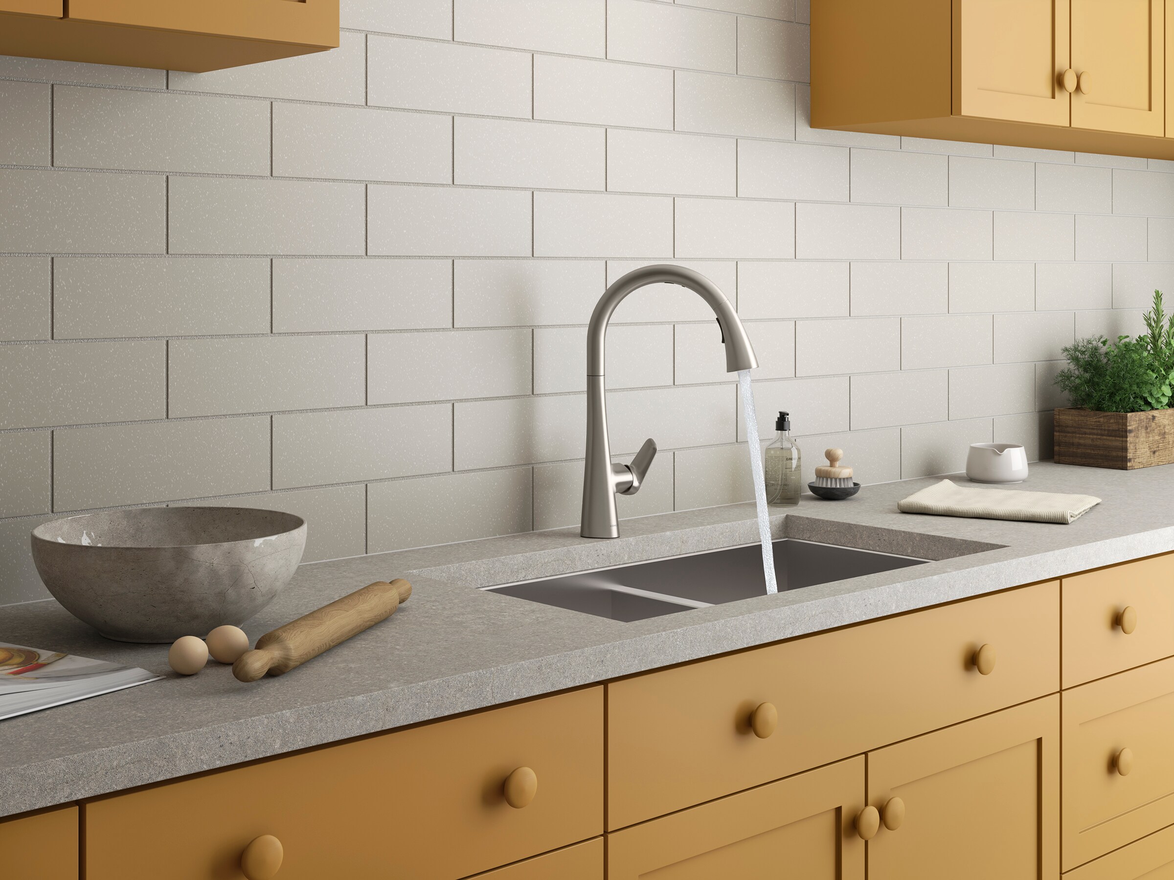 Vibrant Stainless Steel Touchless Pull-Down Kitchen Faucet