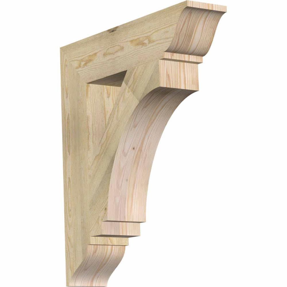 Ekena Millwork BKT06X28X32IMP01RDF Imperial traditional rough sawn 6-in x 28-in x 32-in Douglas fir Brown Wood Standard bracket
