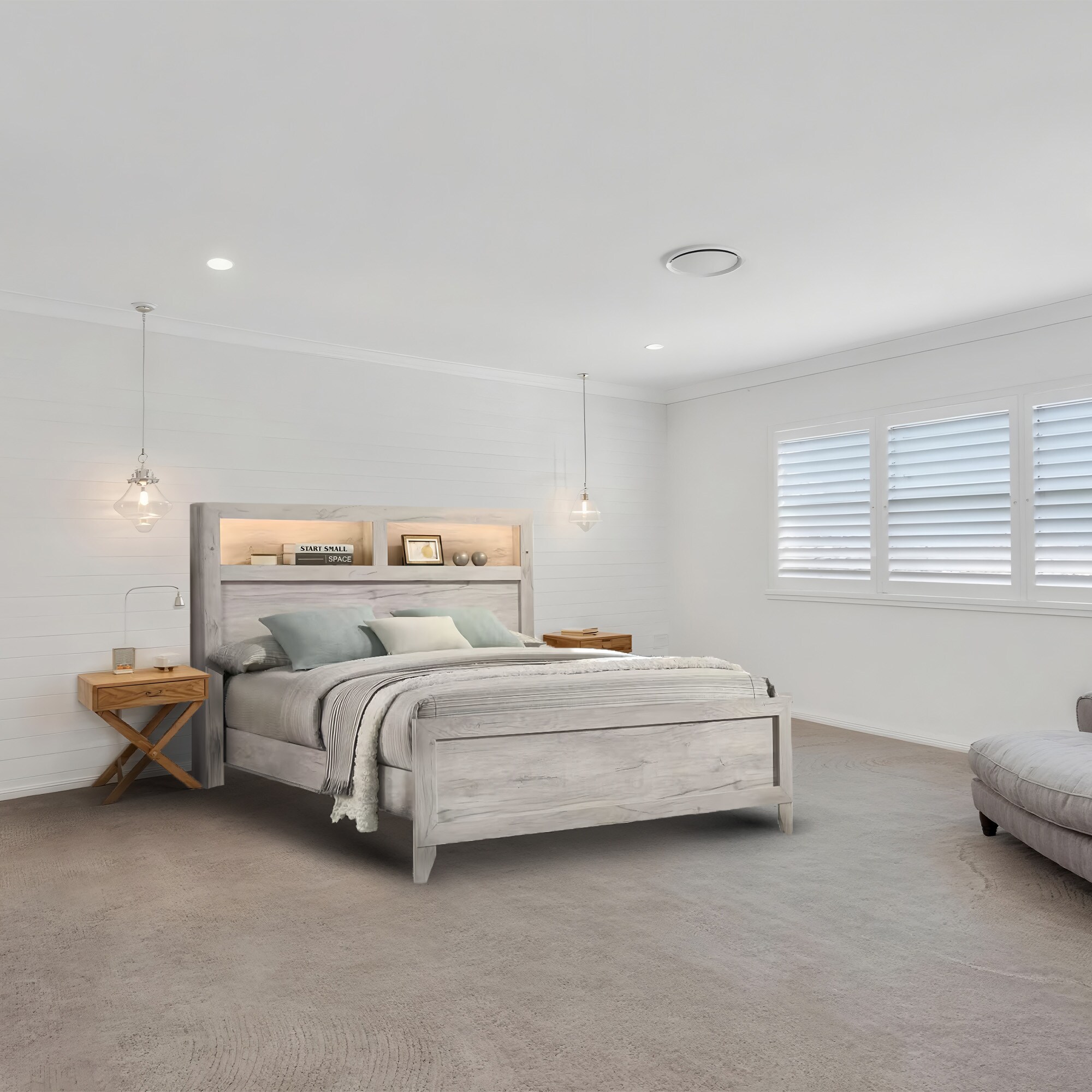 IHOMEadore MDFM7202WH-Q-BED beds - View #7