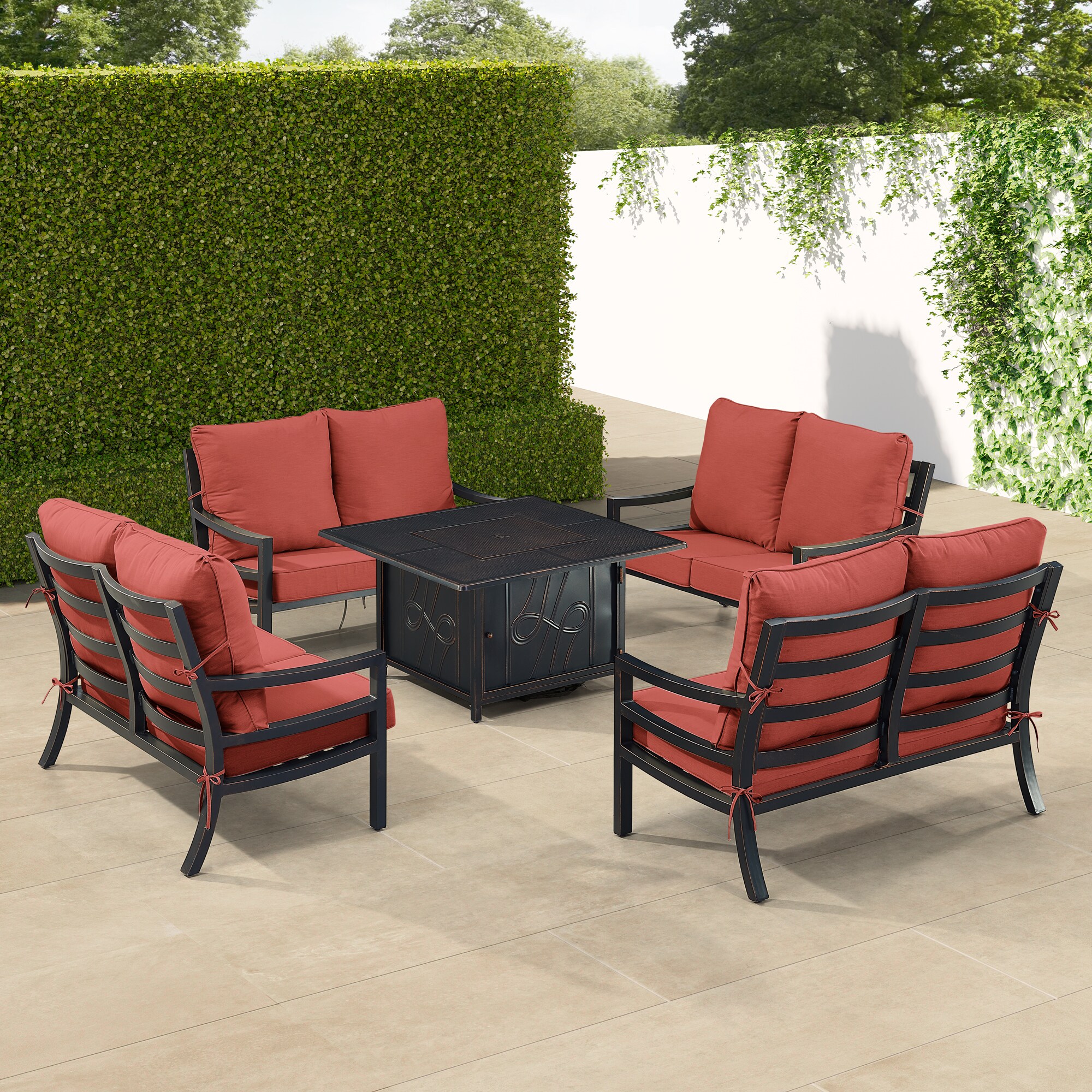 Oakland Living HUDSON4LSREGISRDCU Patio-Conversation-Sets - View #3