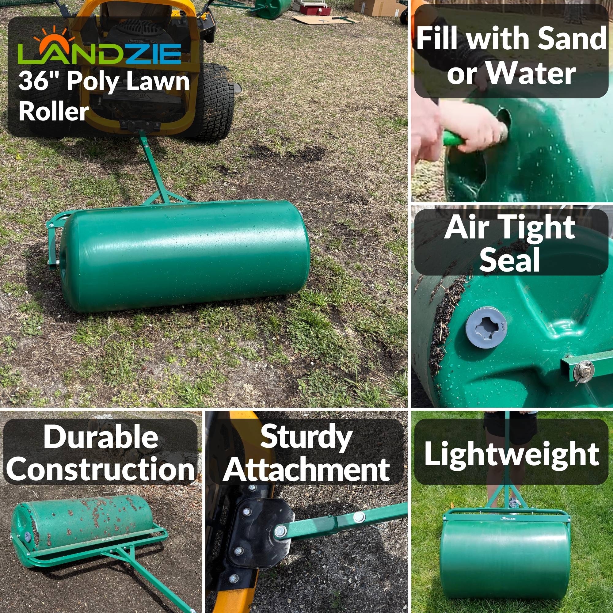 LANDZIE L-RLR-LWN-136 Tow-Behind-Lawn-Rollers - View #3
