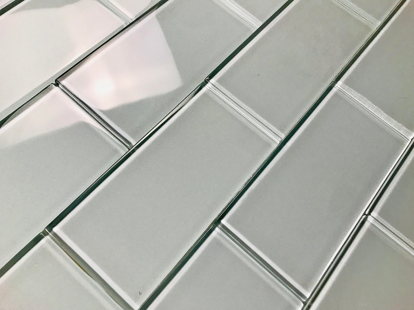 Abolos Metro 80-Pack Gray 3-in x 6-in Glossy Glass Subway Wall Tile