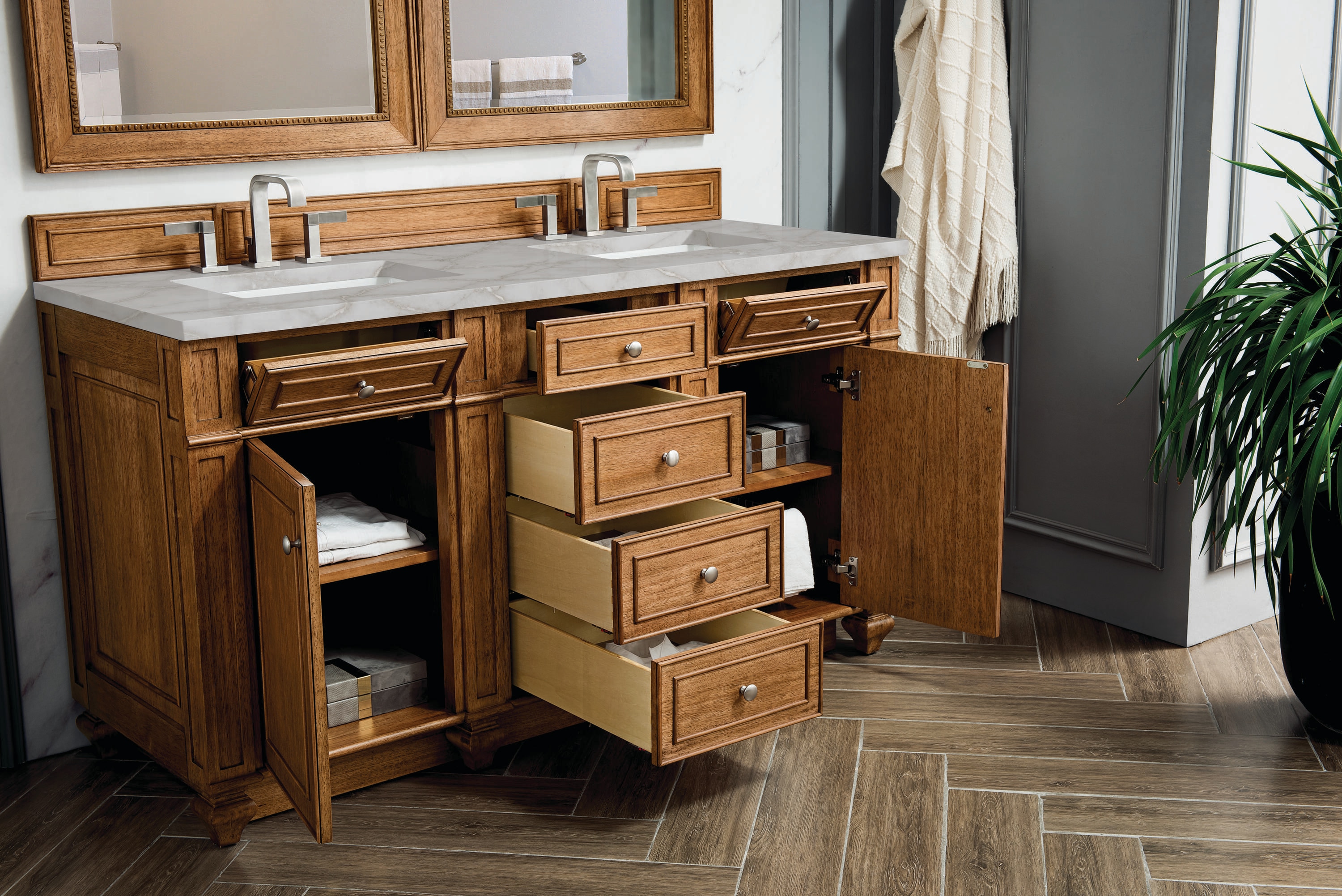 James Martin Vanities 157-V60D-SBR-3VSL Bath-Vanity-Combo - View #4