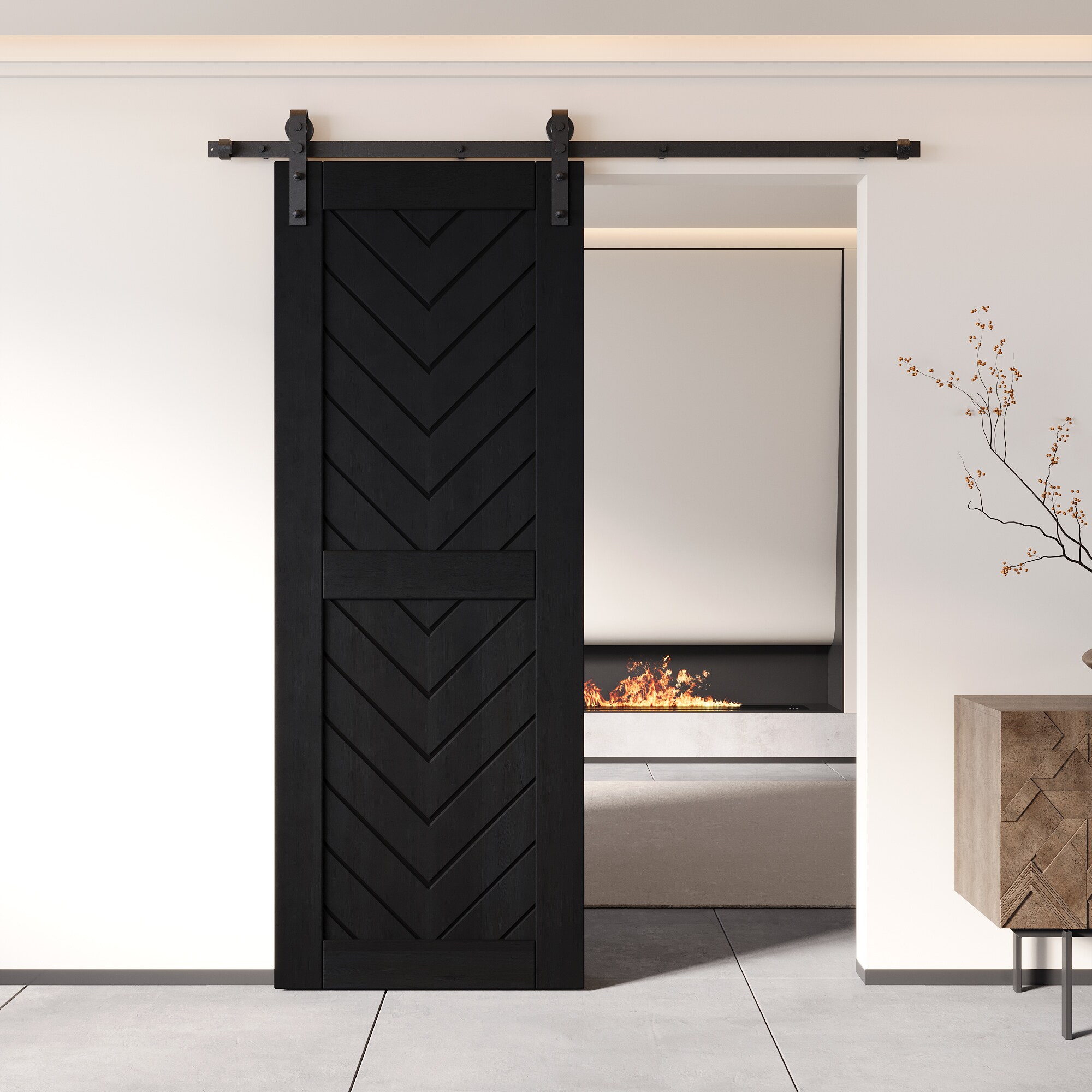 HOMACER JT3-2680-BK Barn-Doors - View #8