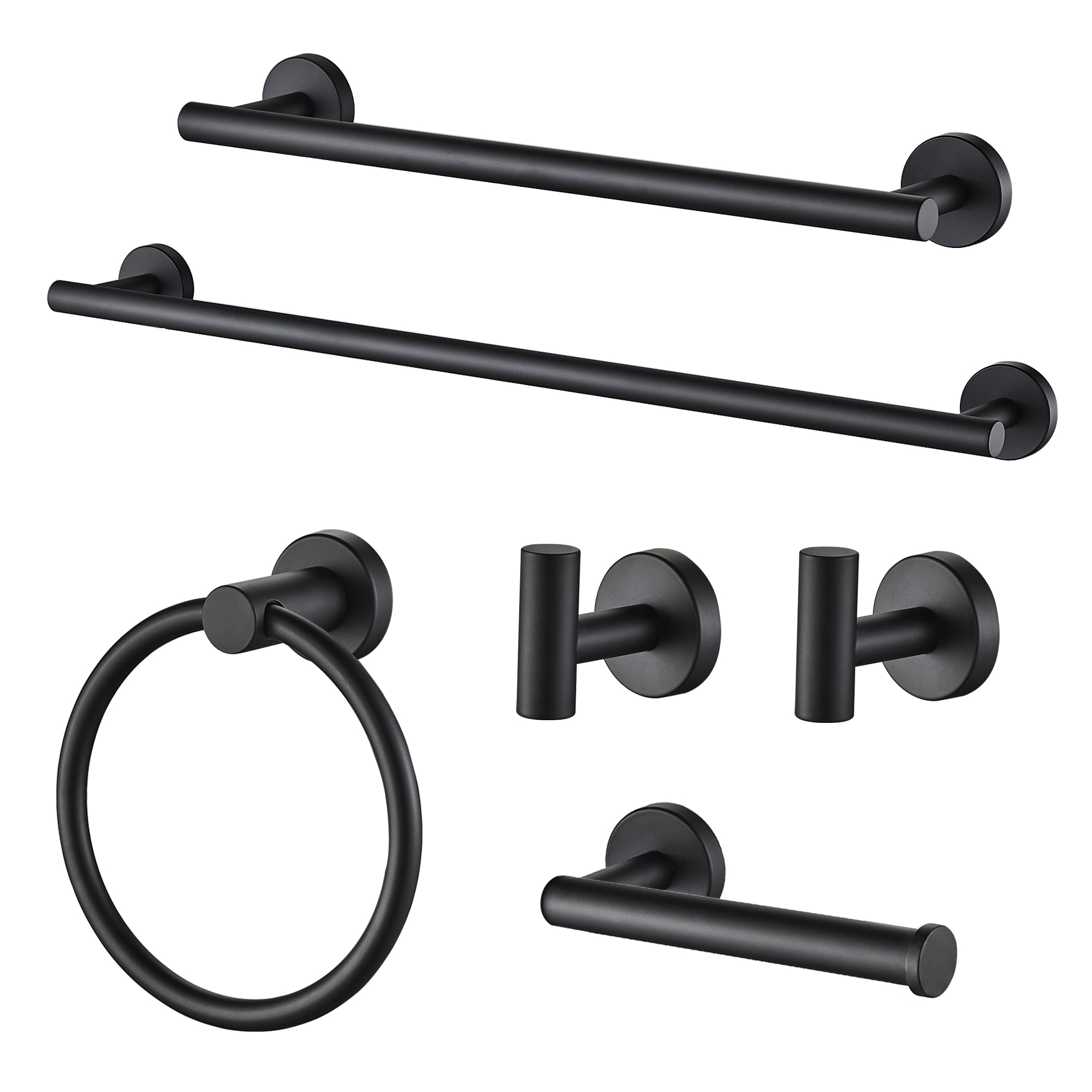 FORIOUS Decorative Bathroom Hardware Set with Towel Bar, Toilet Paper Holder, Towel Ring, and Robe Hook Included