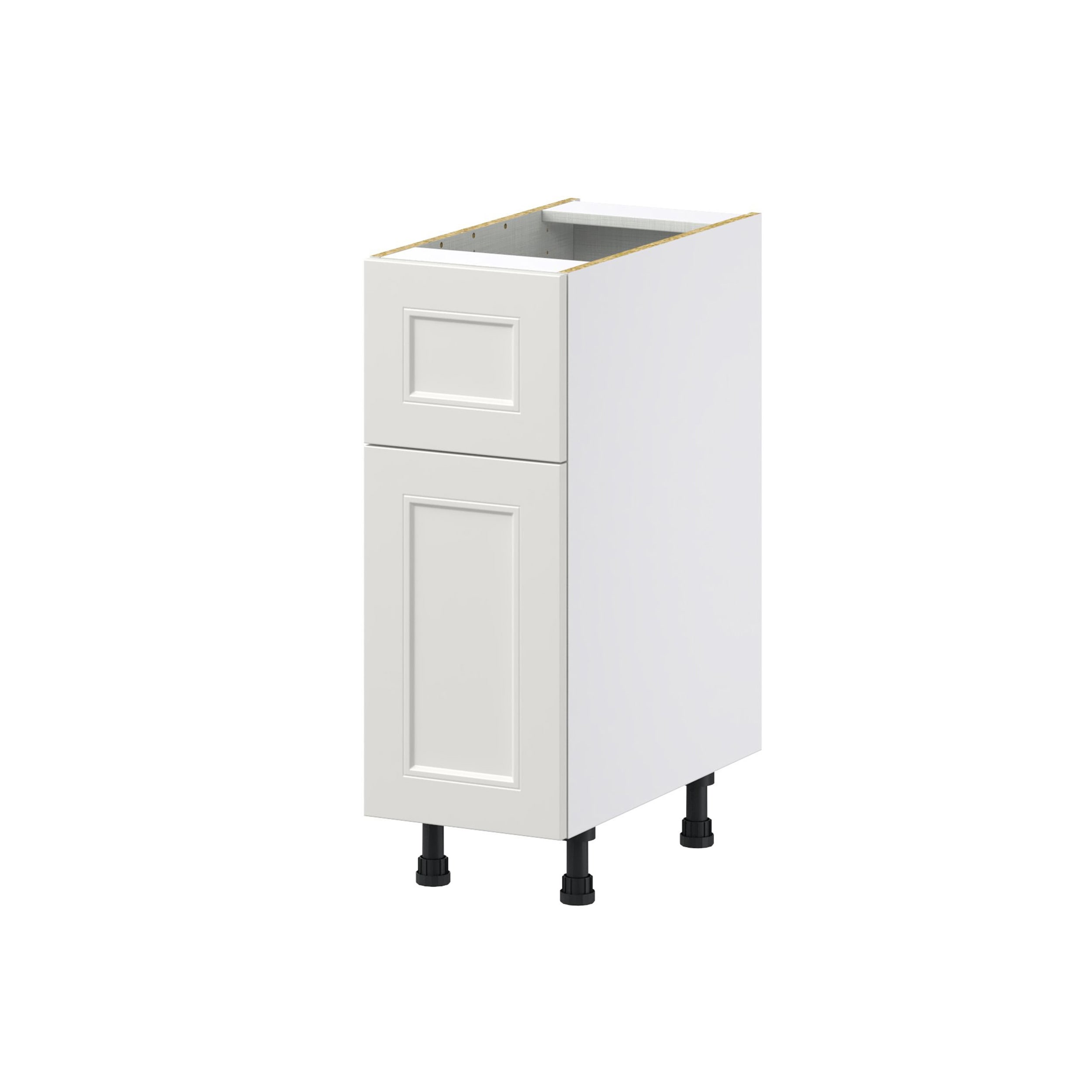 Hugo&Borg Belcourt 15-in W x 34.5-in H x 25-in D Gray Painted 1-Drawer Base Fully Assembled Cabinet (Recessed Panel Shaker Style)