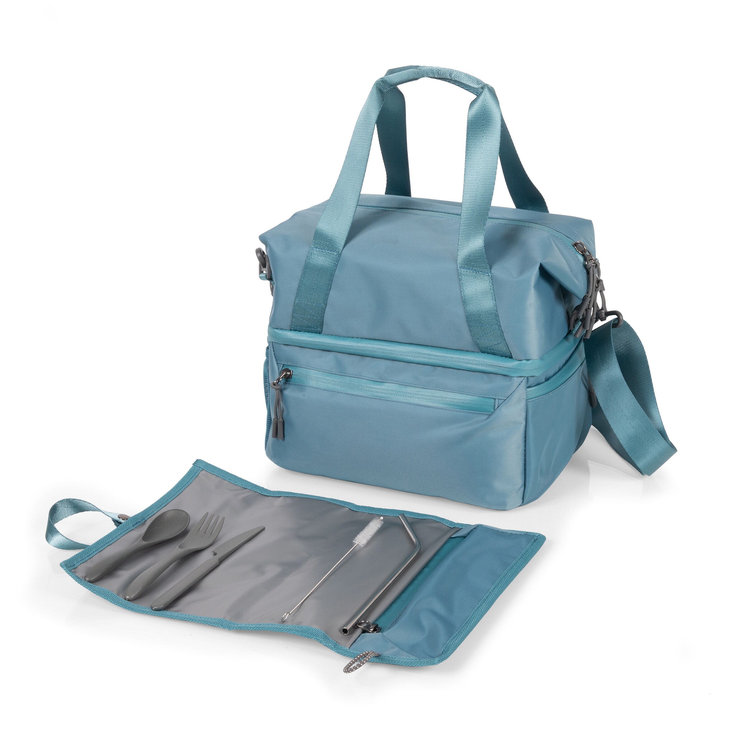 Picnic Time 515-01-138-000-0 Carbon Black 304-fl oz Insulated Lunch Box