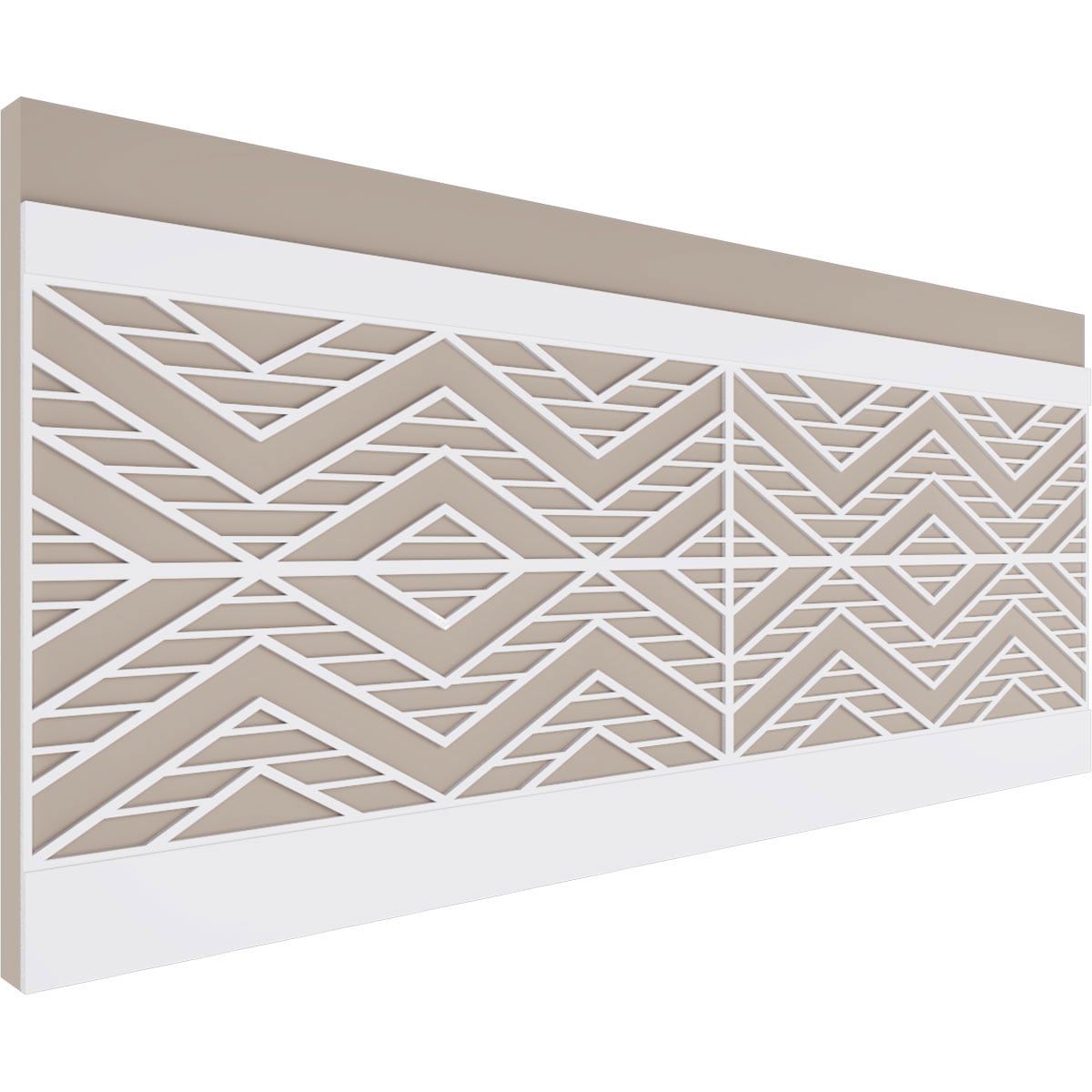 Ekena Millwork WPK36X94GCT 36-in x 94-1/2-in Smooth Paintable/Stainable White PVC Wainscoting Wall Panel ( 23.64-sq ft )