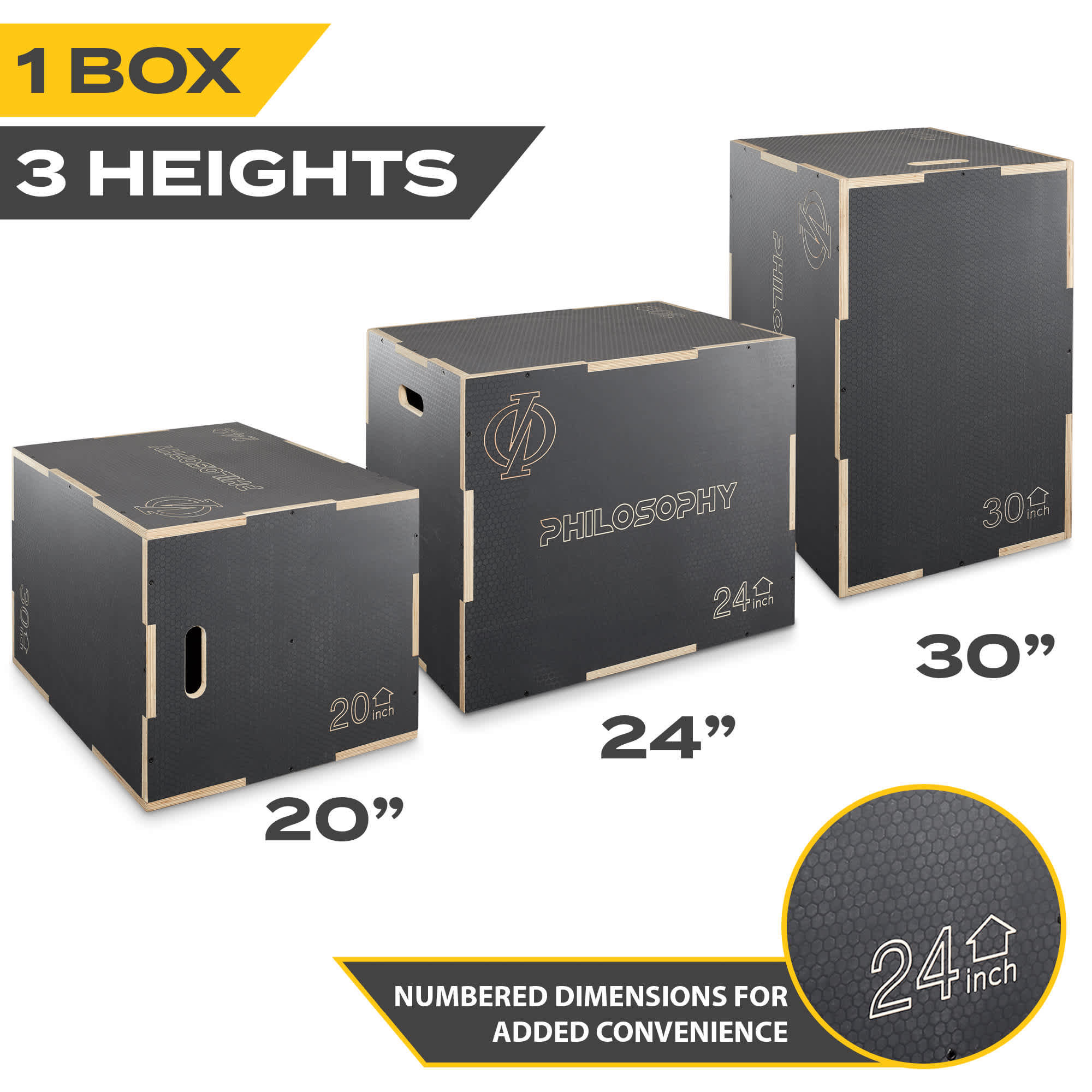 Philosophy Gym FIT-PLYO-3240S-GRY Plyo-Boxes-Platforms - View #2