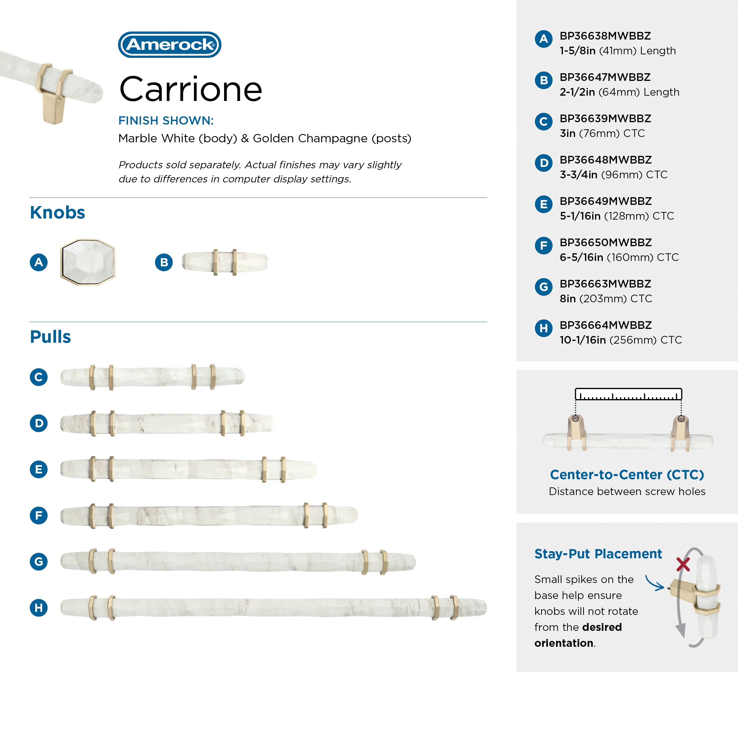 Amerock BP36664MWBBZ Cabinet-Pulls - View #4