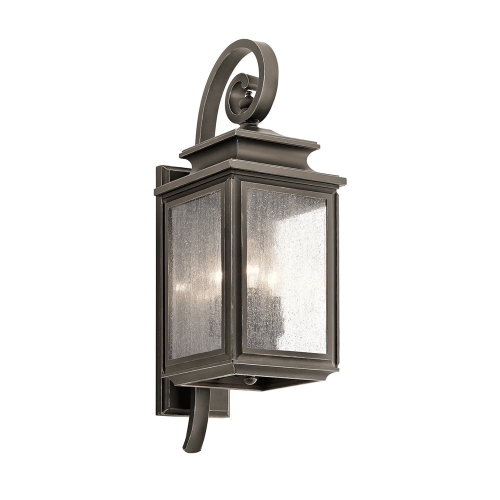 Kichler 49502OZ Wiscombe Park 3 -Light 21.75-in H Bronze Hardwired Outdoor Wall Light