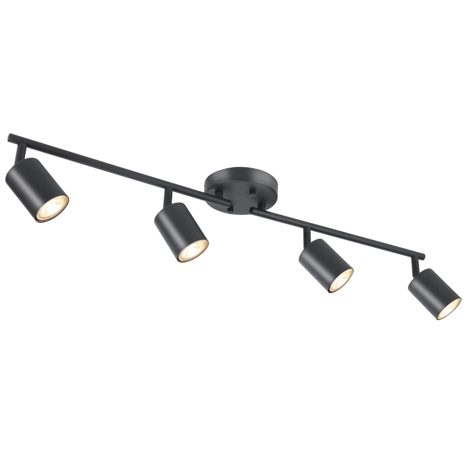 Vrbgify  LED 4 Light Track Lighting Kit Matte Black Adjustable Heads 30 in L x 6.3 in W x 4.7 in H Ceiling Fixture for Kitchen Living Room Bedroom 1 Kit