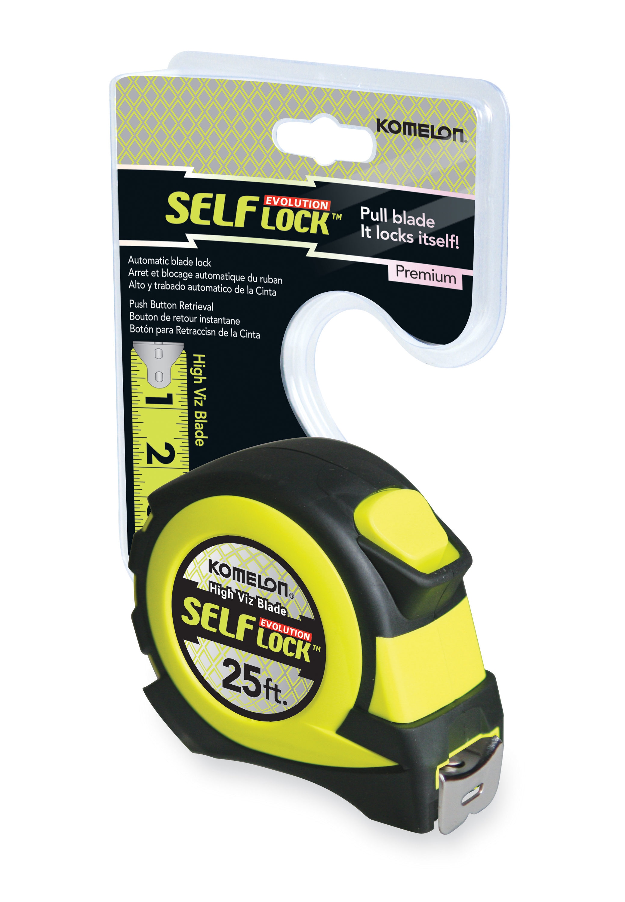 4-Pack] 25Ft/7.5m AutoLock Tape Measure  1-Inch Wide Blade With Nylo –