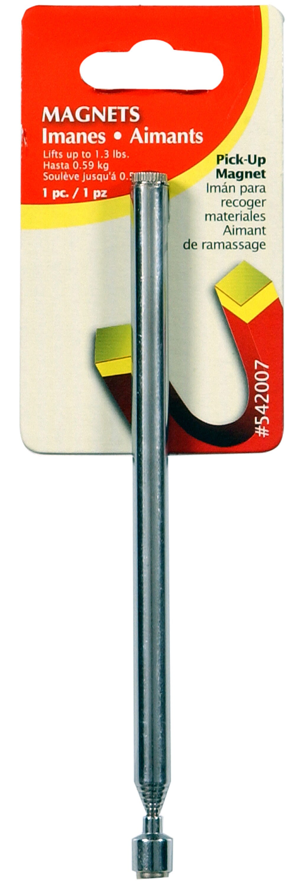3LED Portable Telescopic Easy Magnetic Pick Up Rod Tool Stick Extending Magnet 