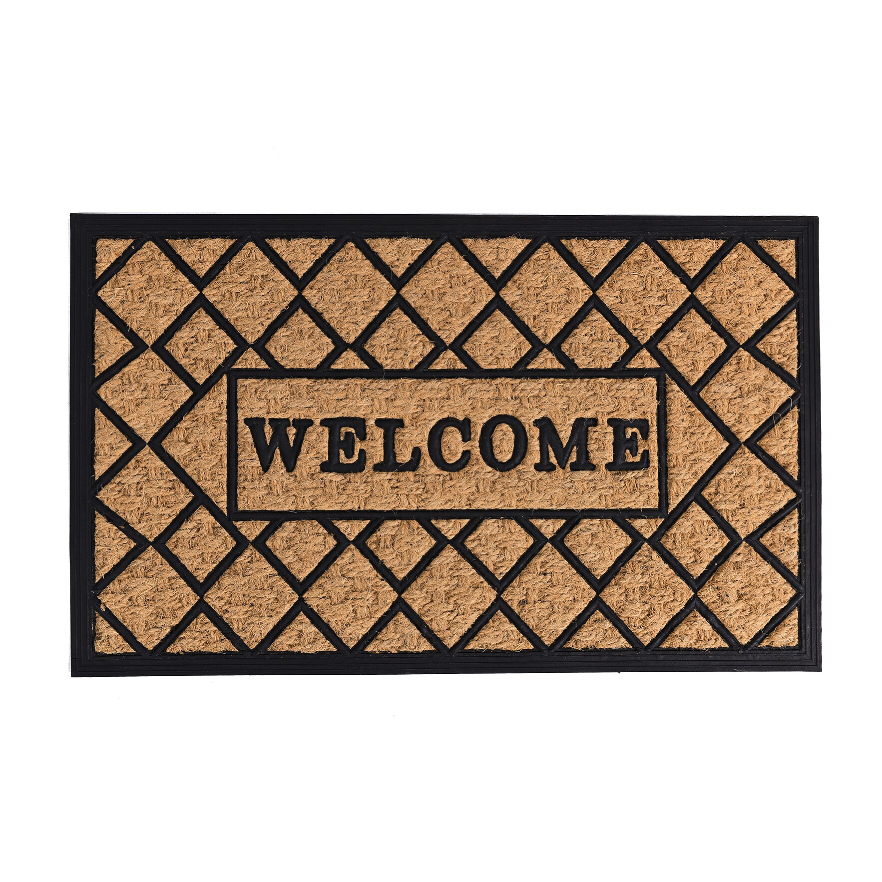 Embossed Mocha 3 ft. x 4 ft. Door Mat by TrafficMaster in good