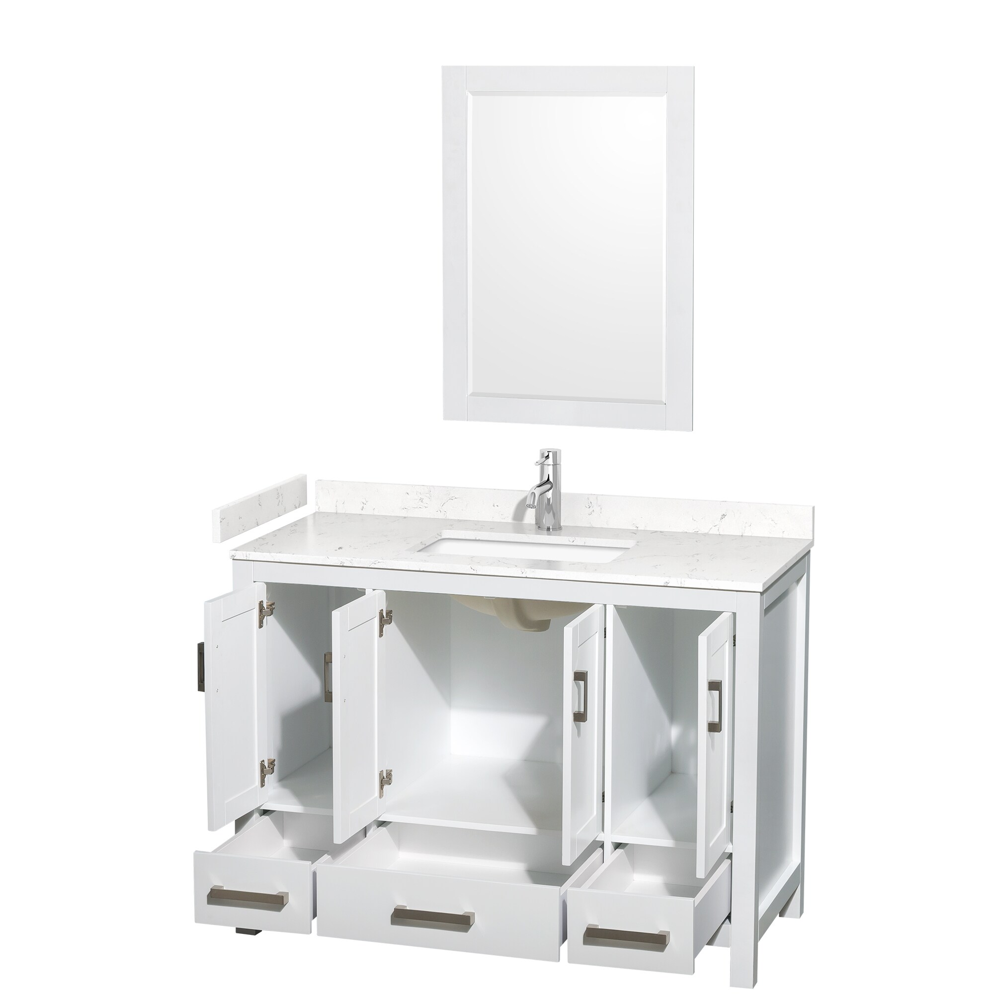 Wyndham Collection WCS141448SWHC2UNSM24 Bath-Vanity-Combo - View #2
