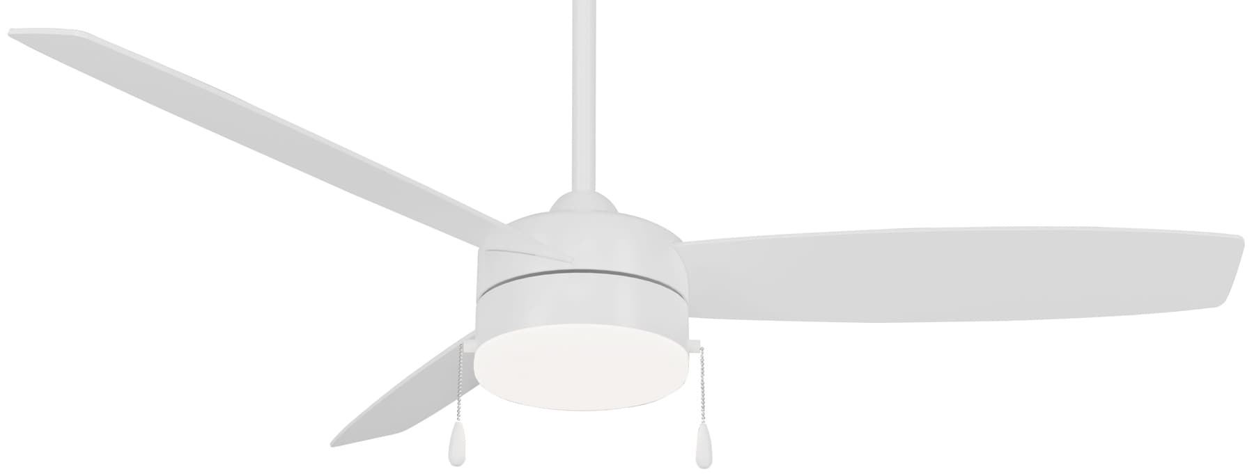 Minka Aire F670L-WHF Airetor III 54-in Integrated LED Flat White with Flat White Blades With Light ( 3 -Blade )