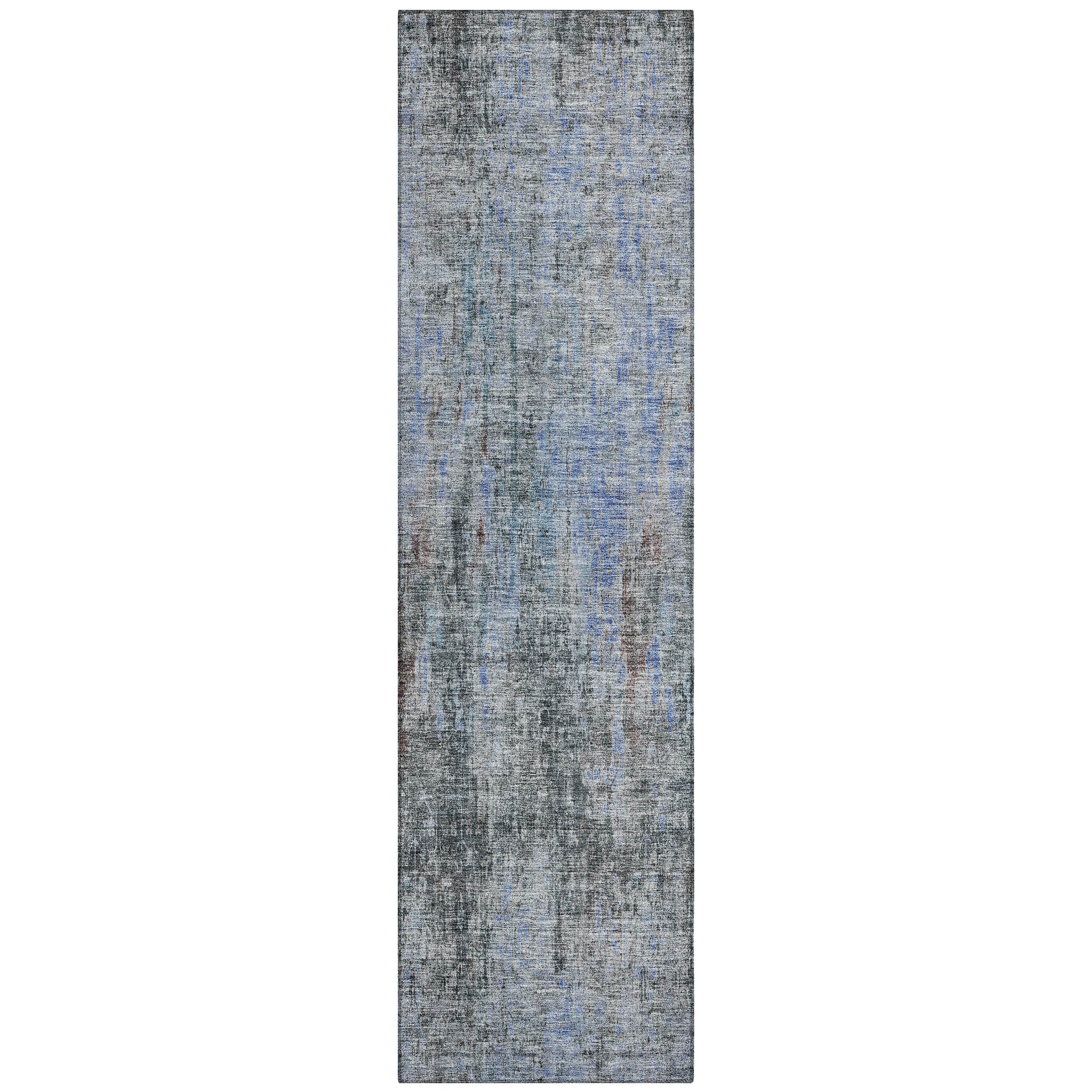Addison Rugs ACN655GY2X8 Chantille ACN655GY 2 x 7 (ft) Polyester Gray Rectangular Indoor/Outdoor Geometric Machine washable Runner rug