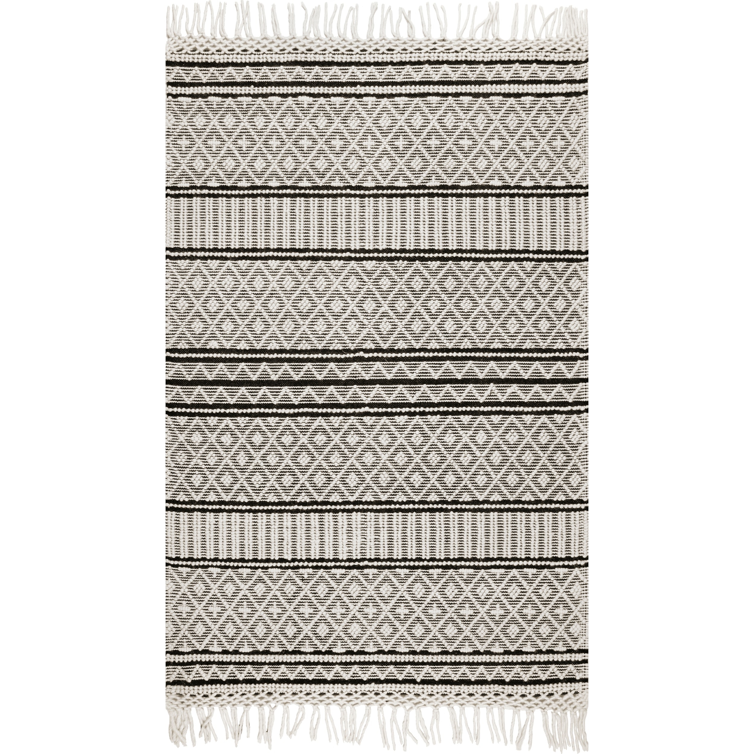 nuLOOM 5 X 8 (ft) Wool Ivory Indoor Solid Area Rug in the Rugs ...