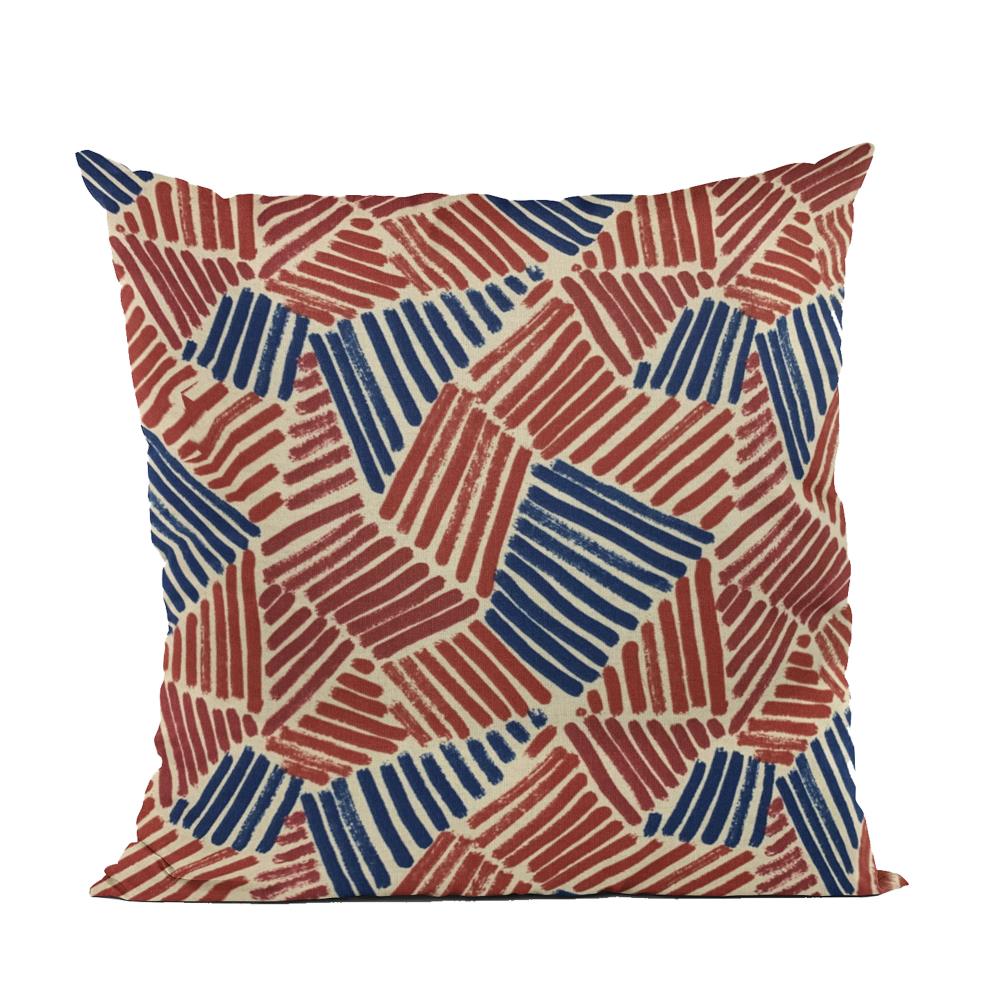 Plutus Brands PBRA2508-2036-DP Red, Blue Indoor Decorative Pillow