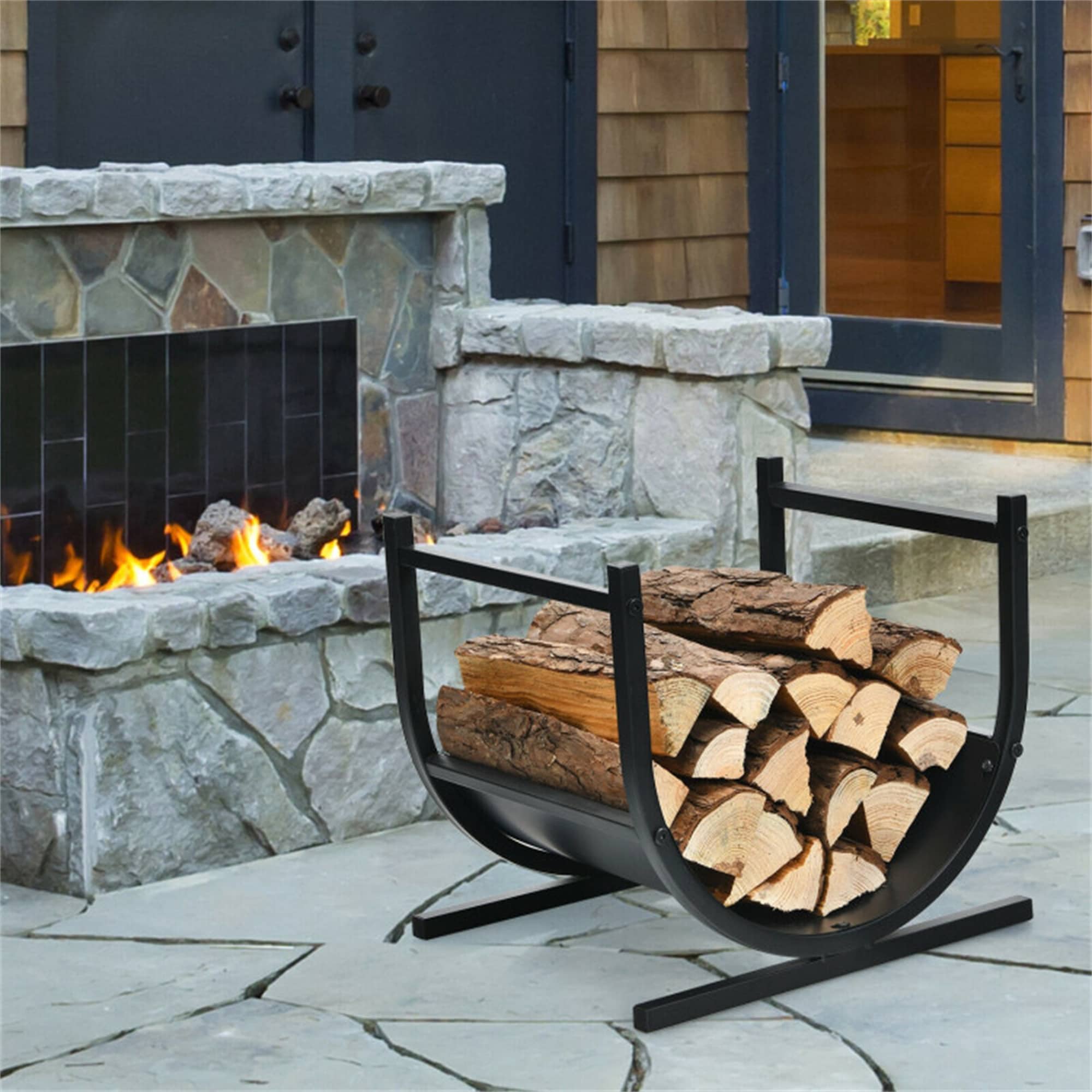 BABOOM BOM-P70817-CO 15.5-in x 17-in x 14.5-in Steel Log rack