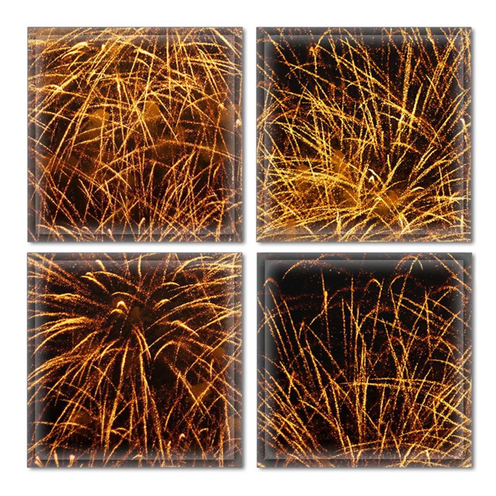 Instant Mosaic 2210103 Upscale Designs 32-Pack Multicolor 6-in x 6-in Glossy Glass Random Wall Tile