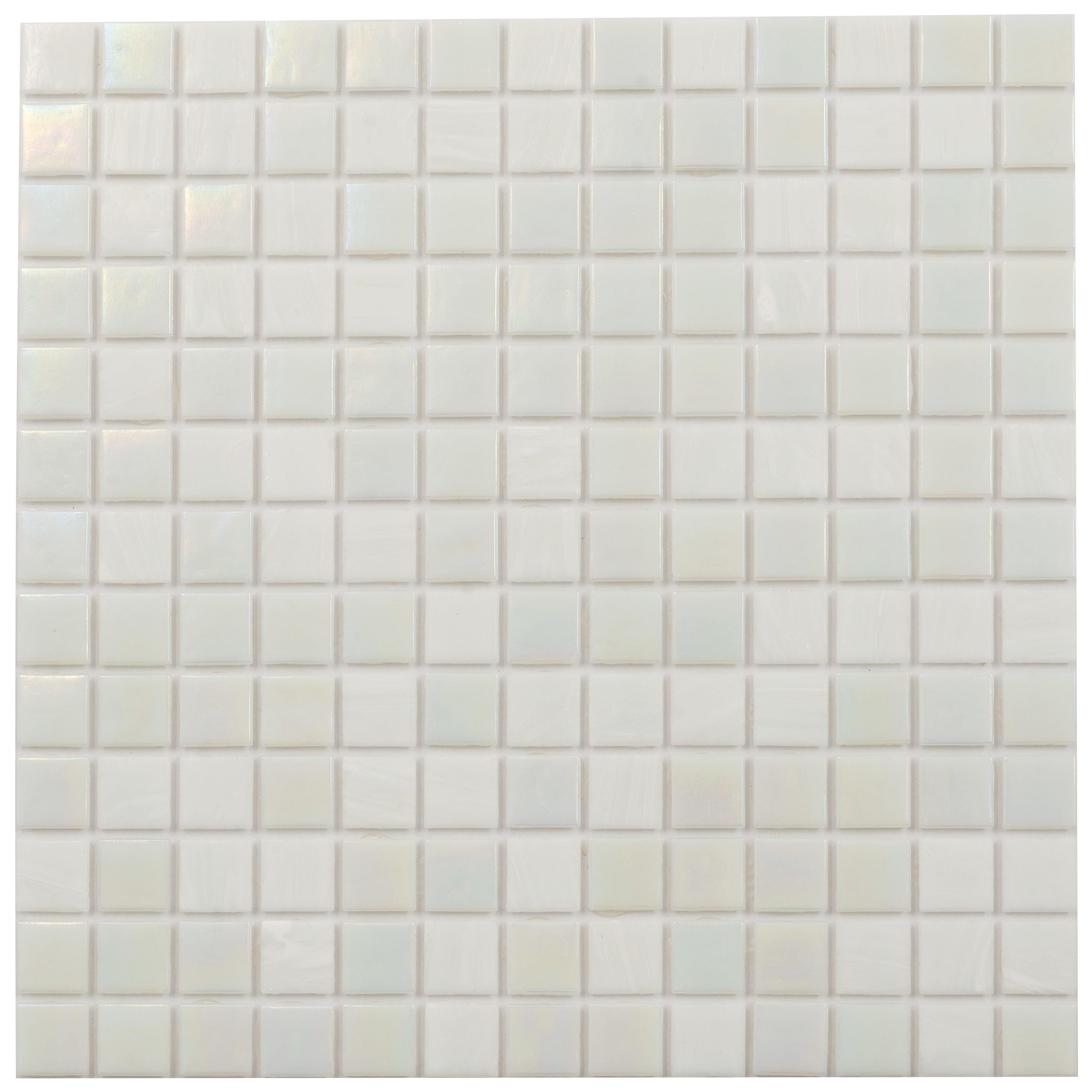 12" x 12" Glossy White Glass Mosaic Tile
