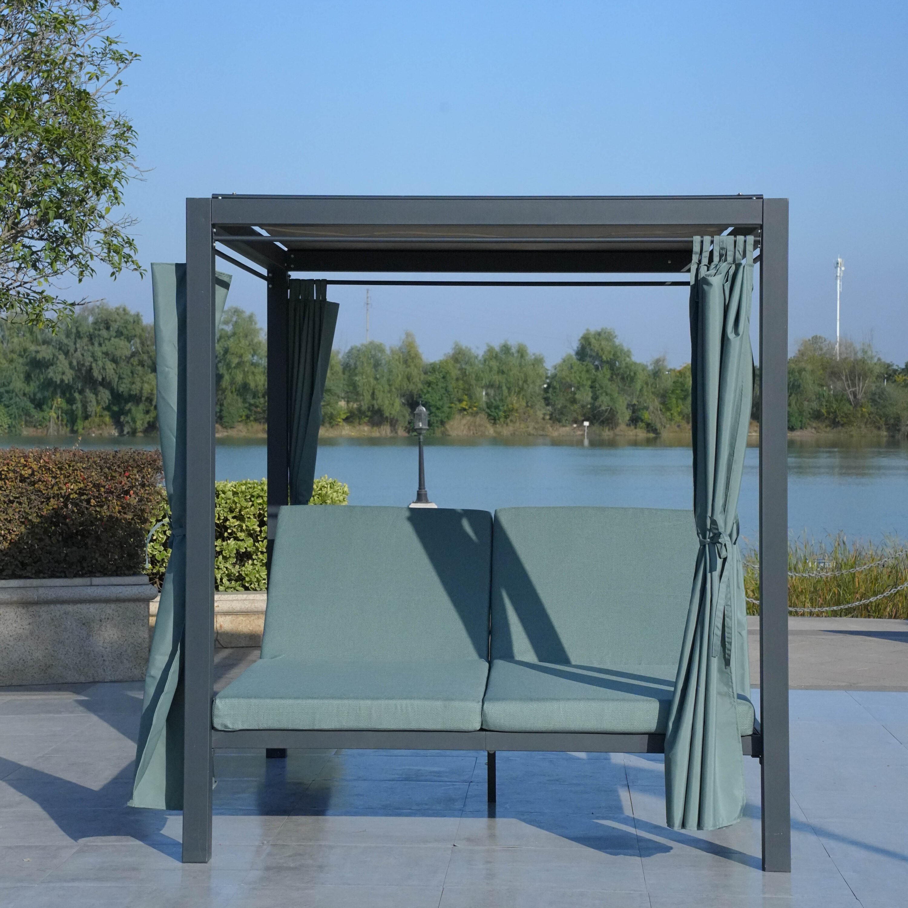 Moda Furnishings PAL-1129B-CELADON Patio-Conversation-Sets - View #5